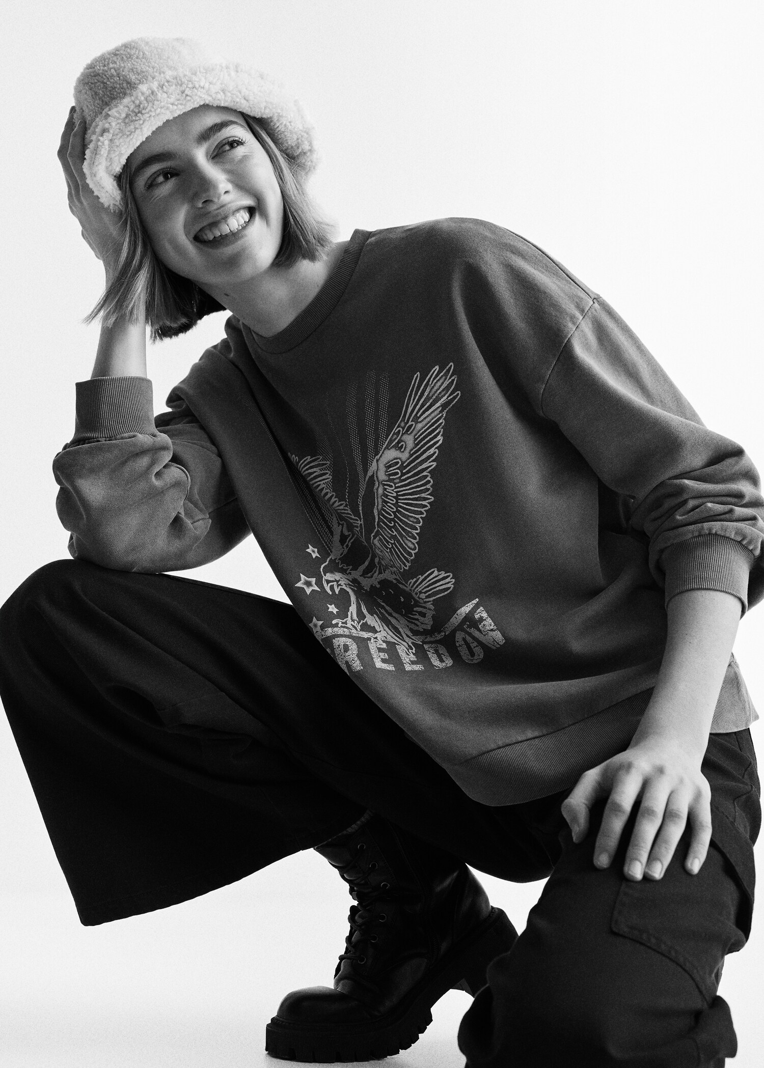 Mintás pamut sweatshirt - A termék adatai 2