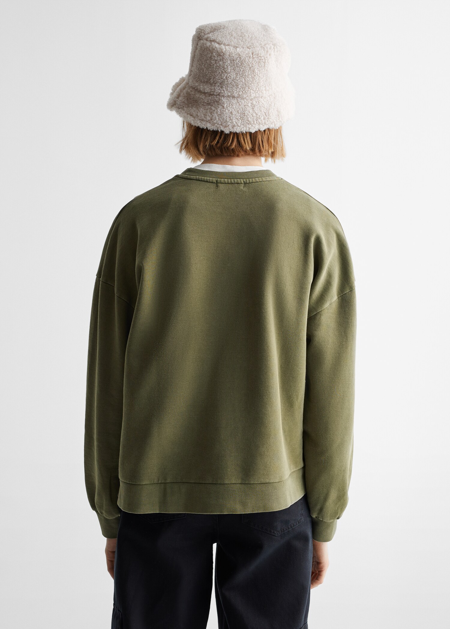 Mintás pamut sweatshirt - A cikk hátulja
