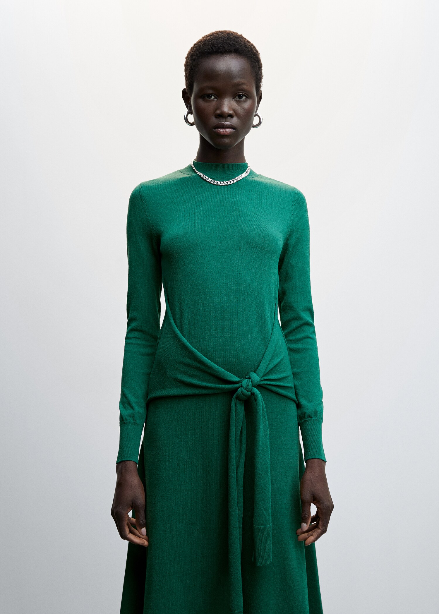 Bow knitted dress - Medium plane
