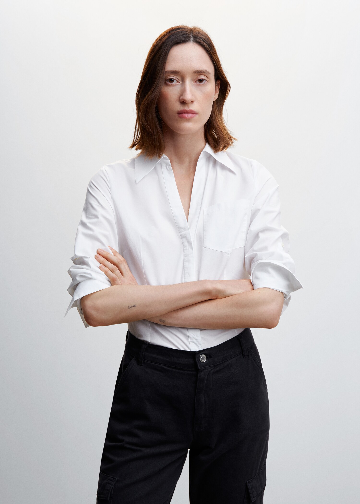 Camicia cotone pinces - Piano medio