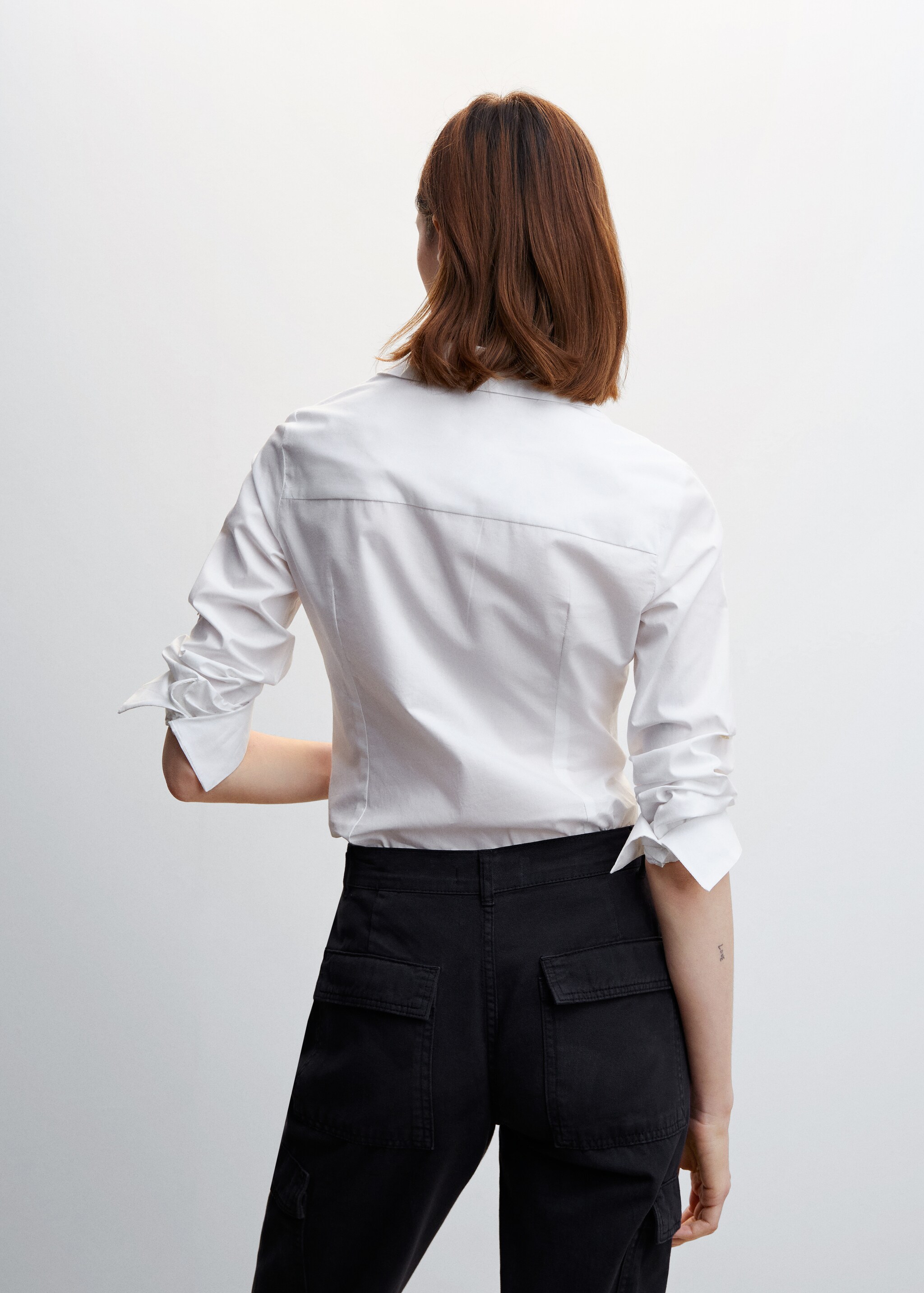 Pleated cotton shirt - Reverse of the article