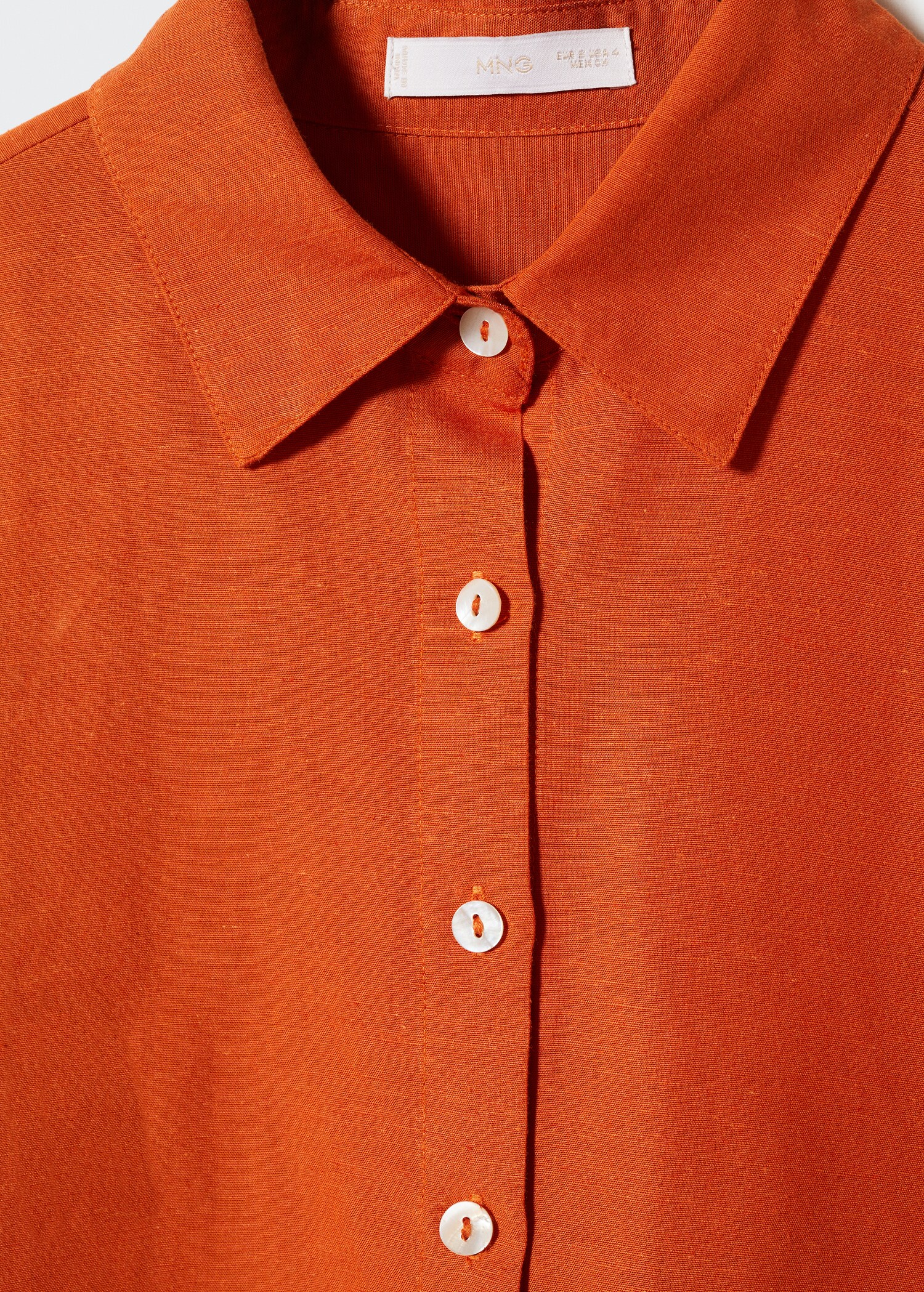 Camisa màniga curta barreja lli - Detall de l'article 8