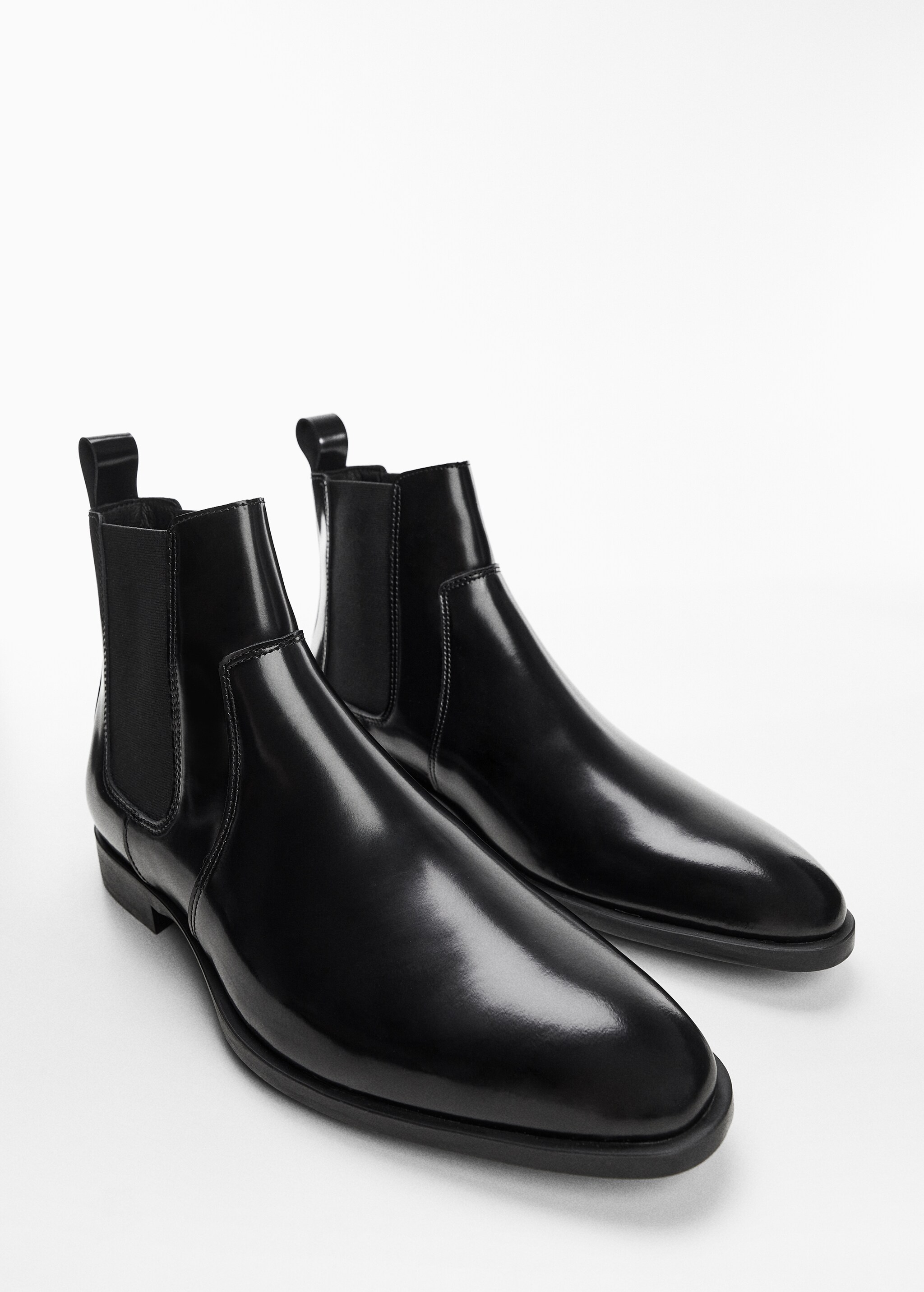 Polished leather chelsea boots - Medium plane
