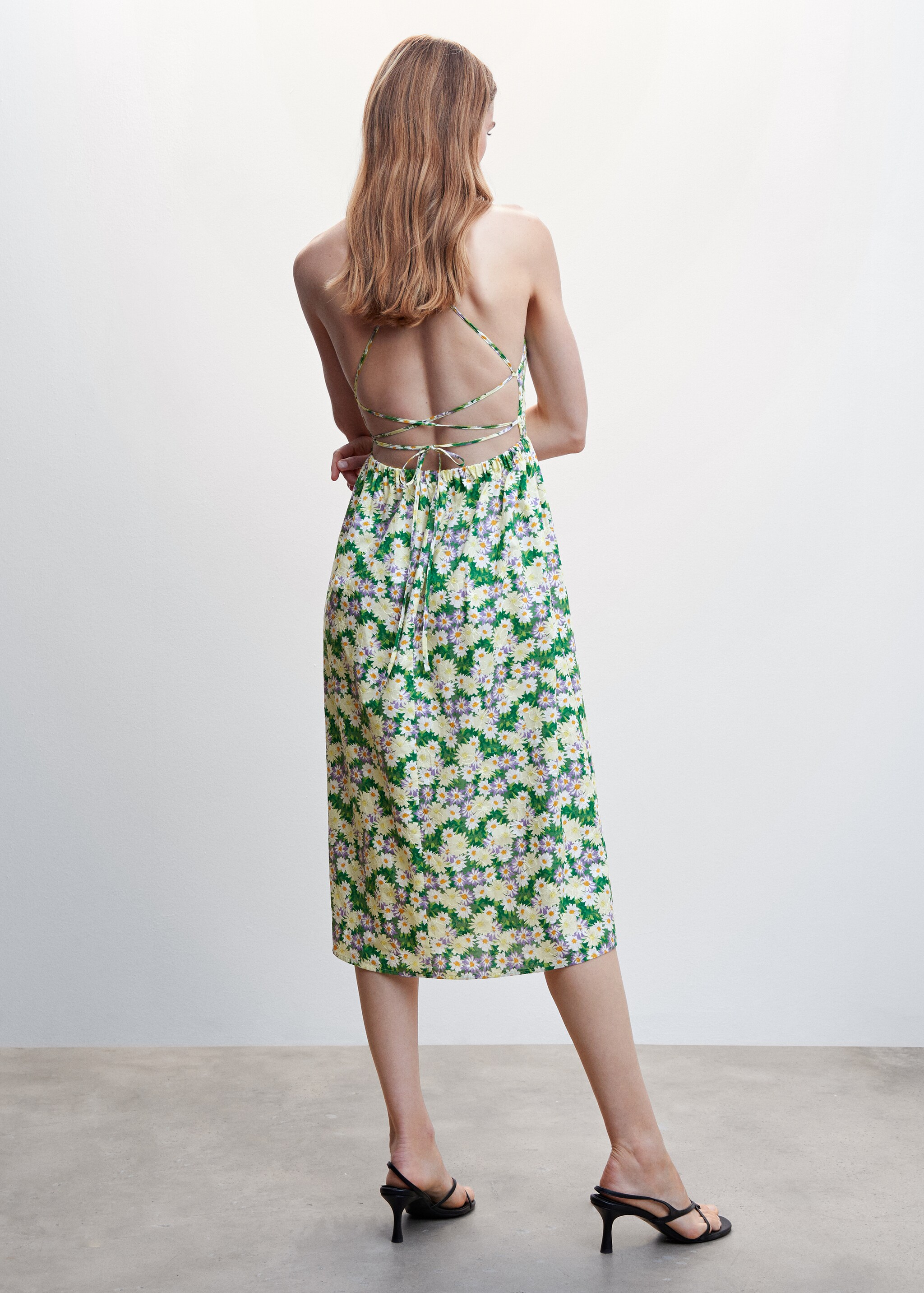 Flower print dress - Reverse of the article