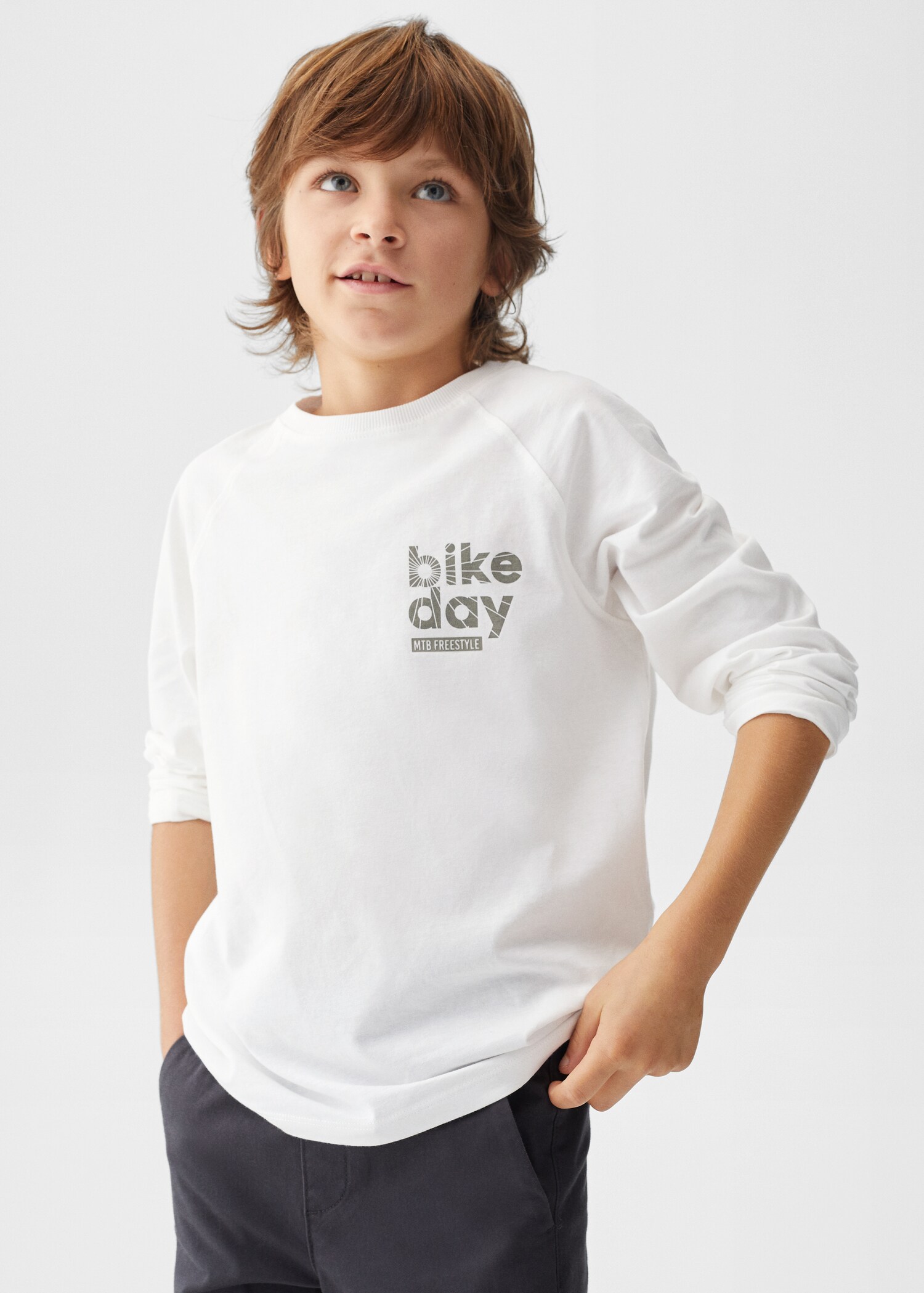 Long sleeve cotton t-shirt - Details of the article 1