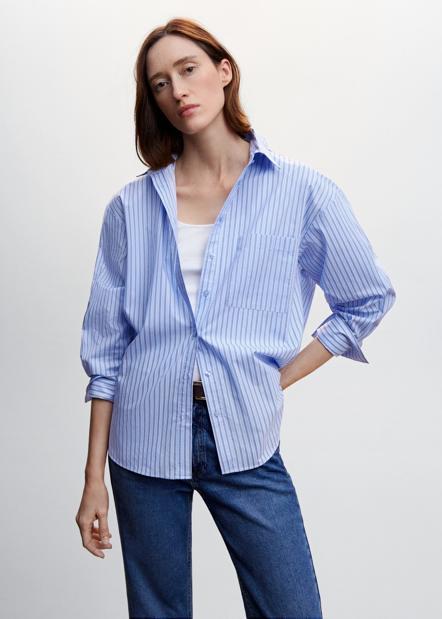 Regular-fit cotton shirt - Medium plane