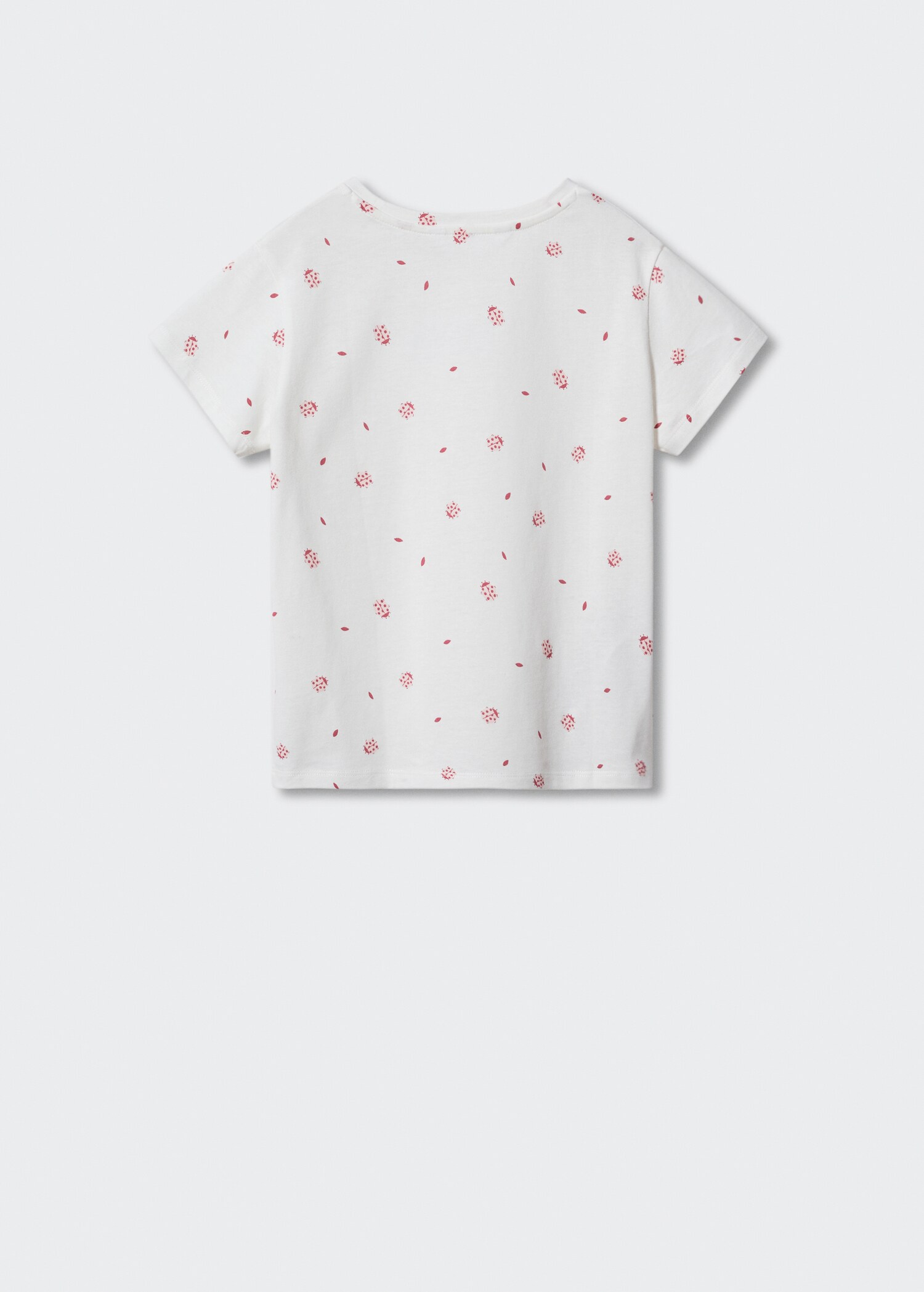 Gemustertes T-Shirt mit gesticktem Logo - Rückseite des Artikels