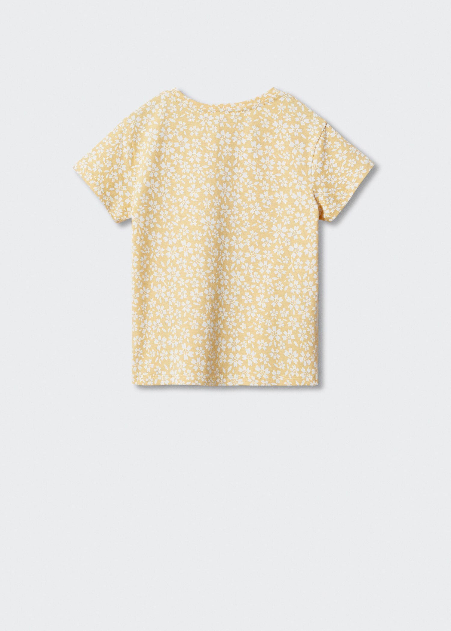 Gemustertes T-Shirt mit gesticktem Logo - Rückseite des Artikels