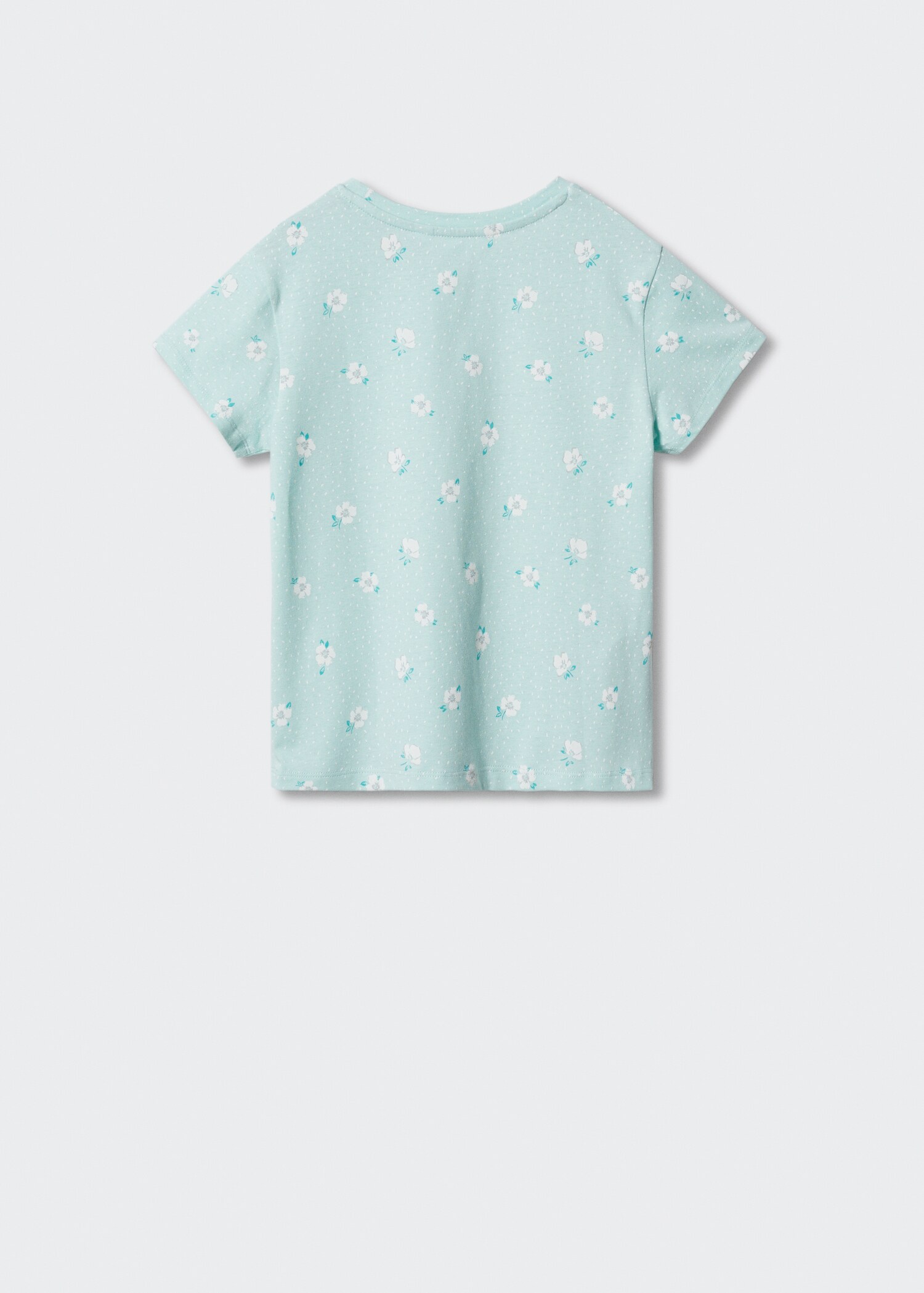 Gemustertes T-Shirt mit gesticktem Logo - Rückseite des Artikels