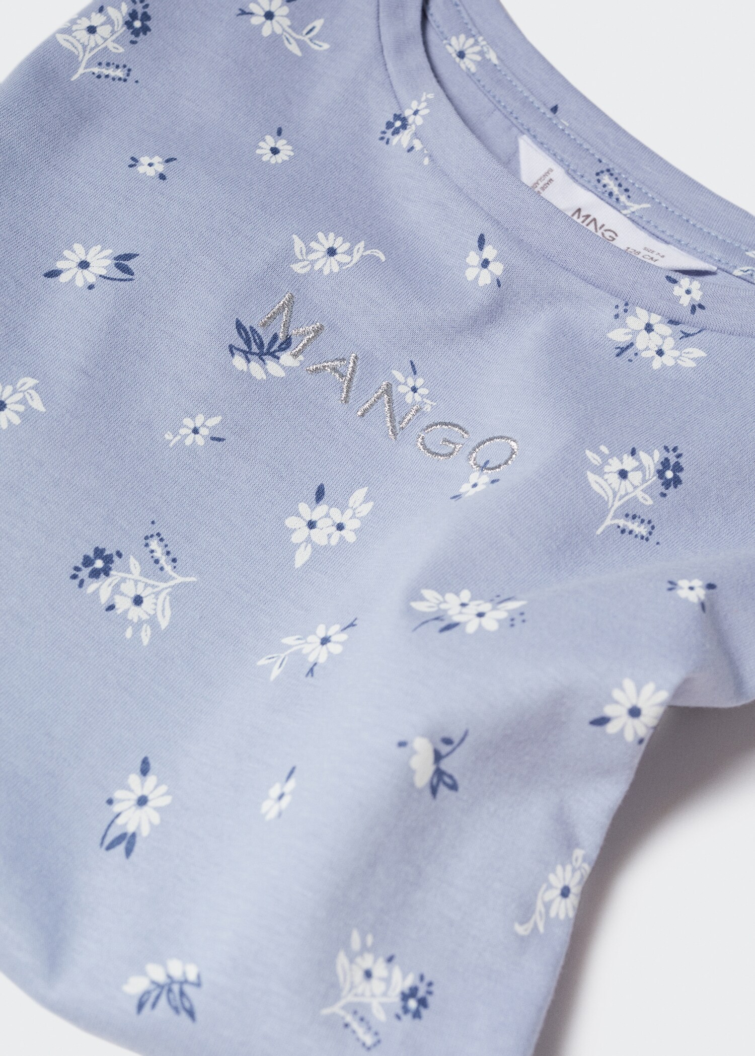 Gemustertes T-Shirt mit gesticktem Logo - Detail des Artikels 8