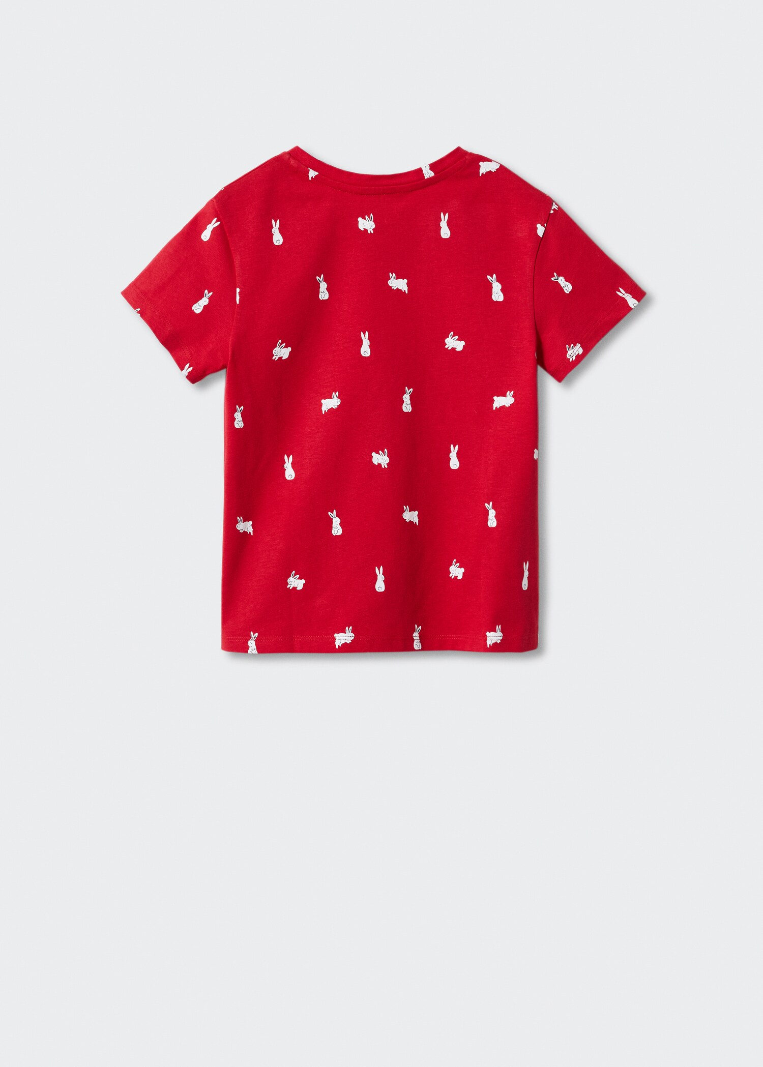 Gemustertes T-Shirt mit gesticktem Logo - Rückseite des Artikels