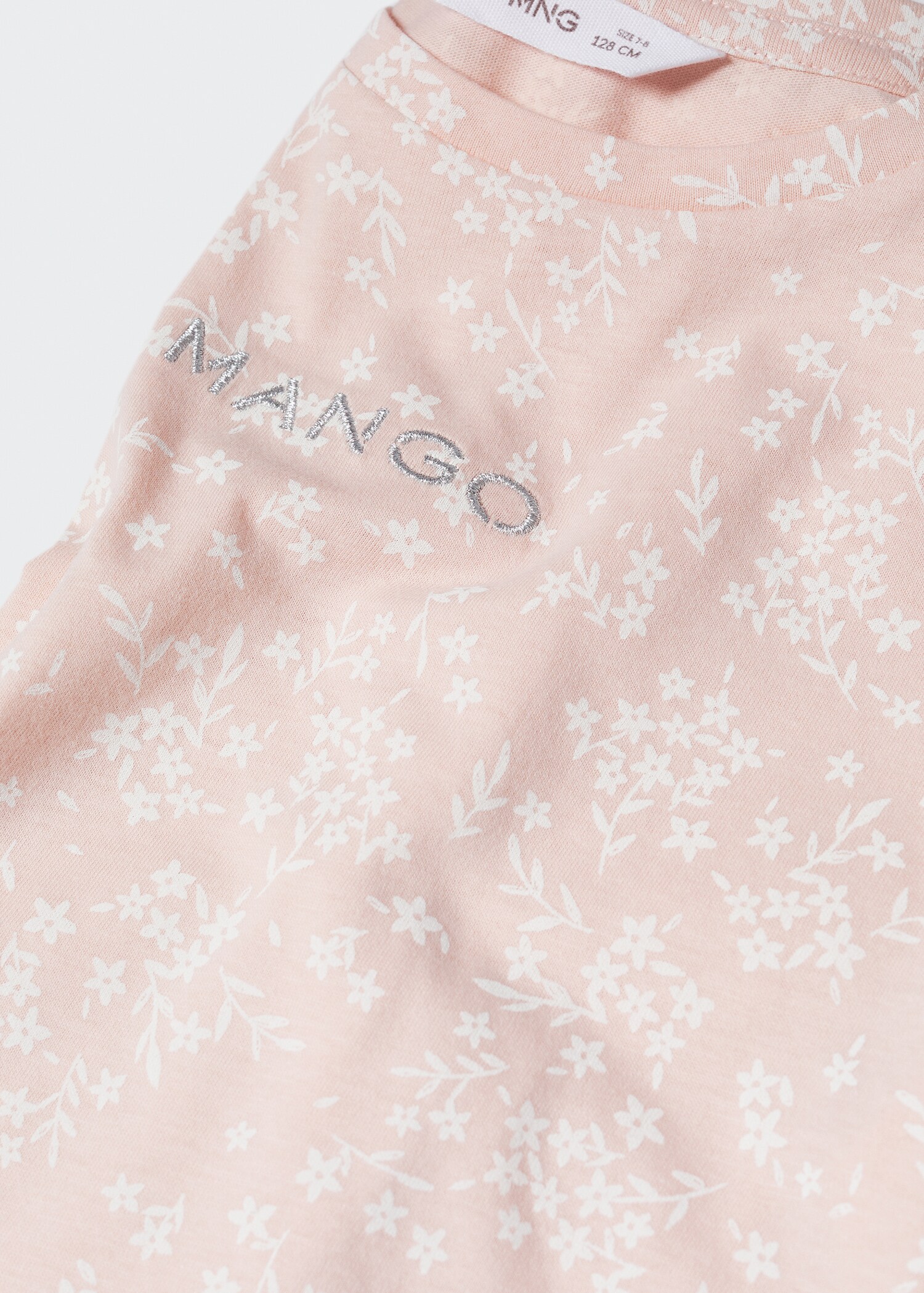 Gemustertes T-Shirt mit gesticktem Logo - Detail des Artikels 8