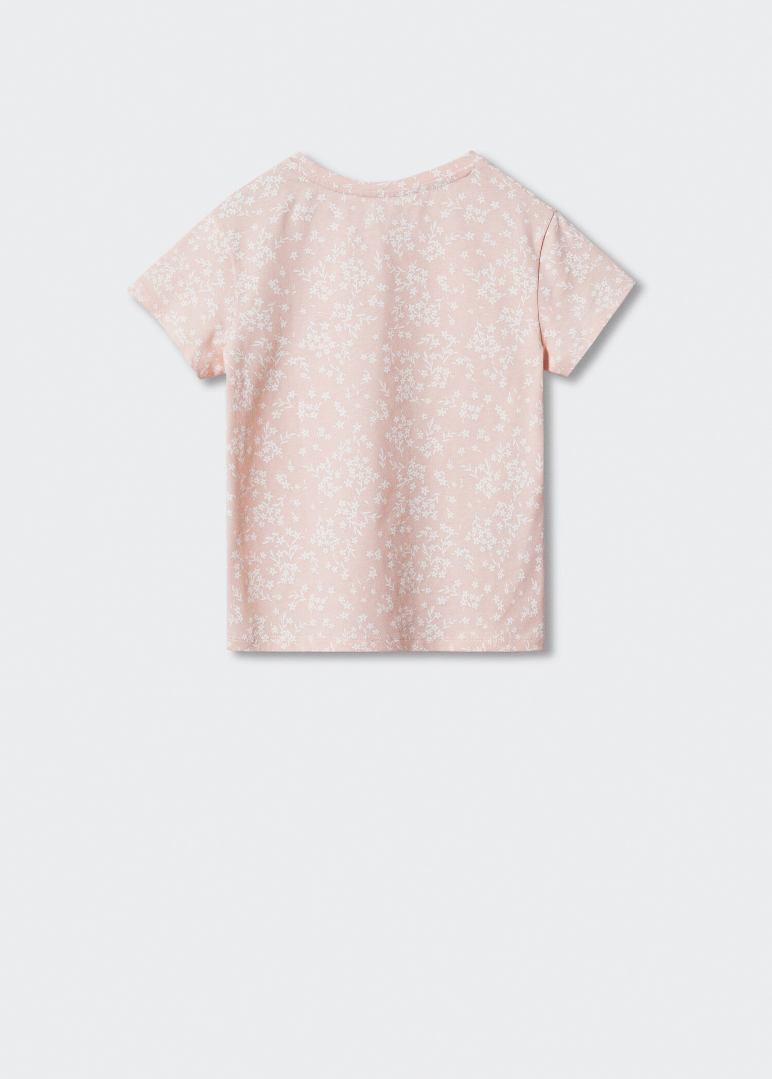 Gemustertes T-Shirt mit gesticktem Logo - Rückseite des Artikels