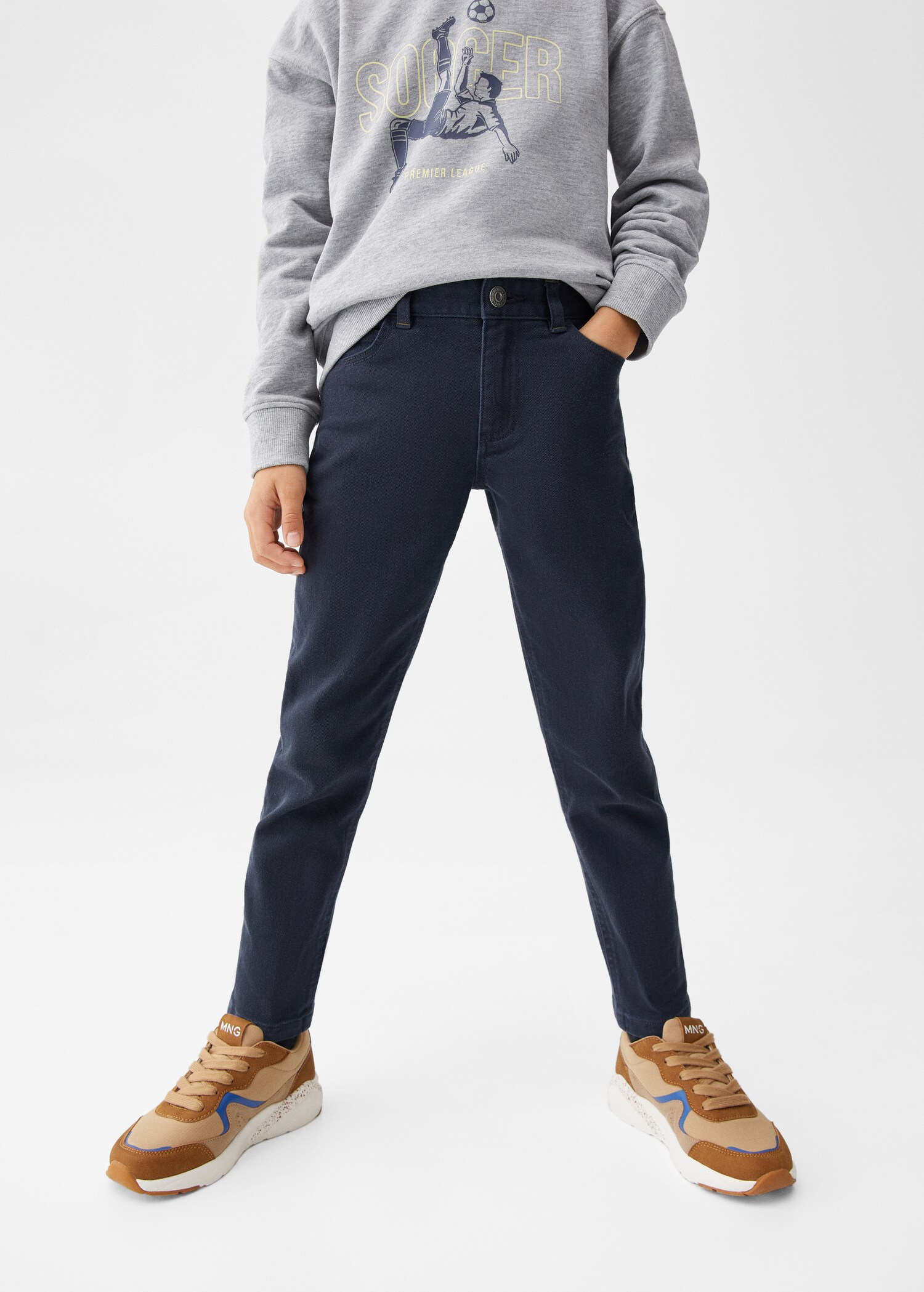 Straight flannel pants - Details of the article 6