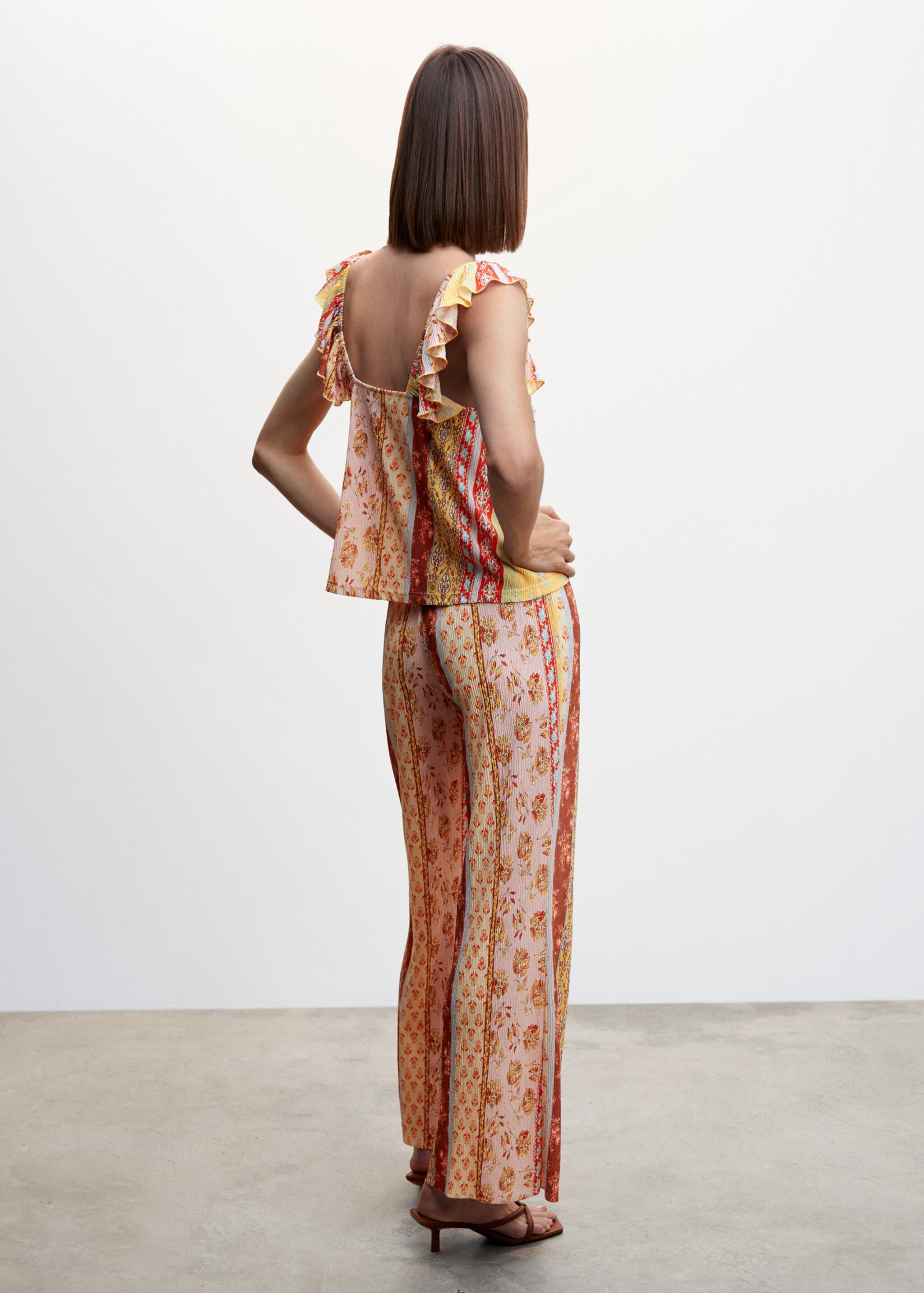 Patterned texture top - Reverse of the article, Yellow. Ref: 47040375-00.