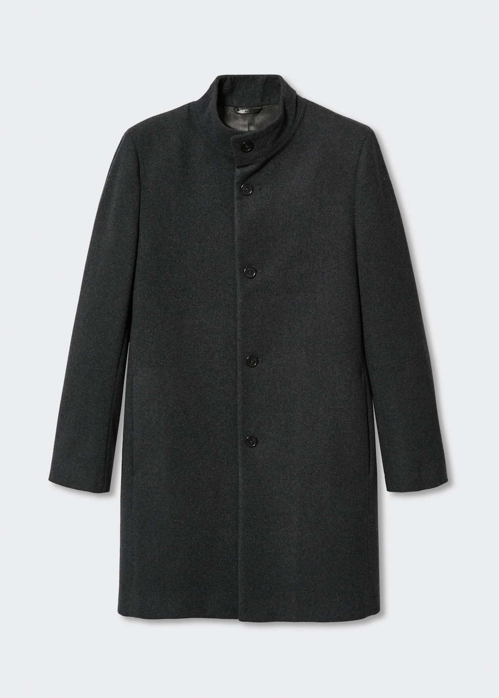 Funnel neck wool coat hotsell