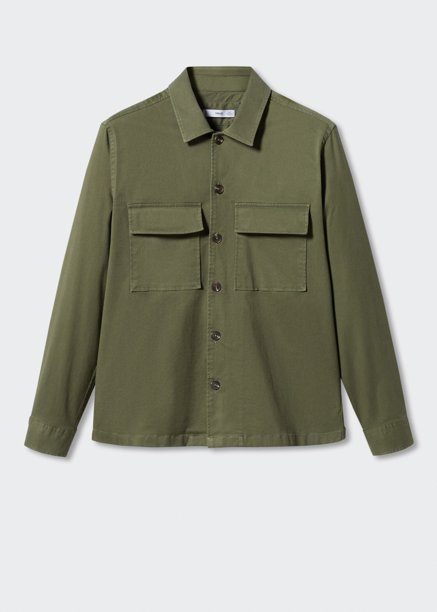 Chest-pocket cotton overshirt - Article without model