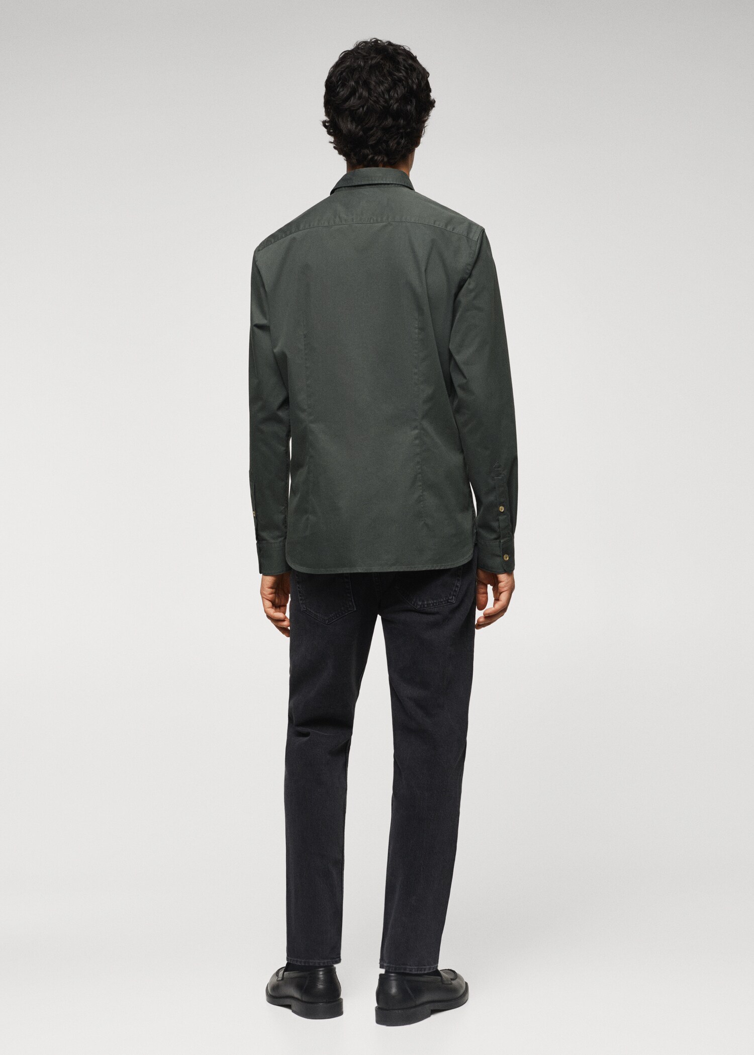Slim fit cotton shirt - Reverse of the article