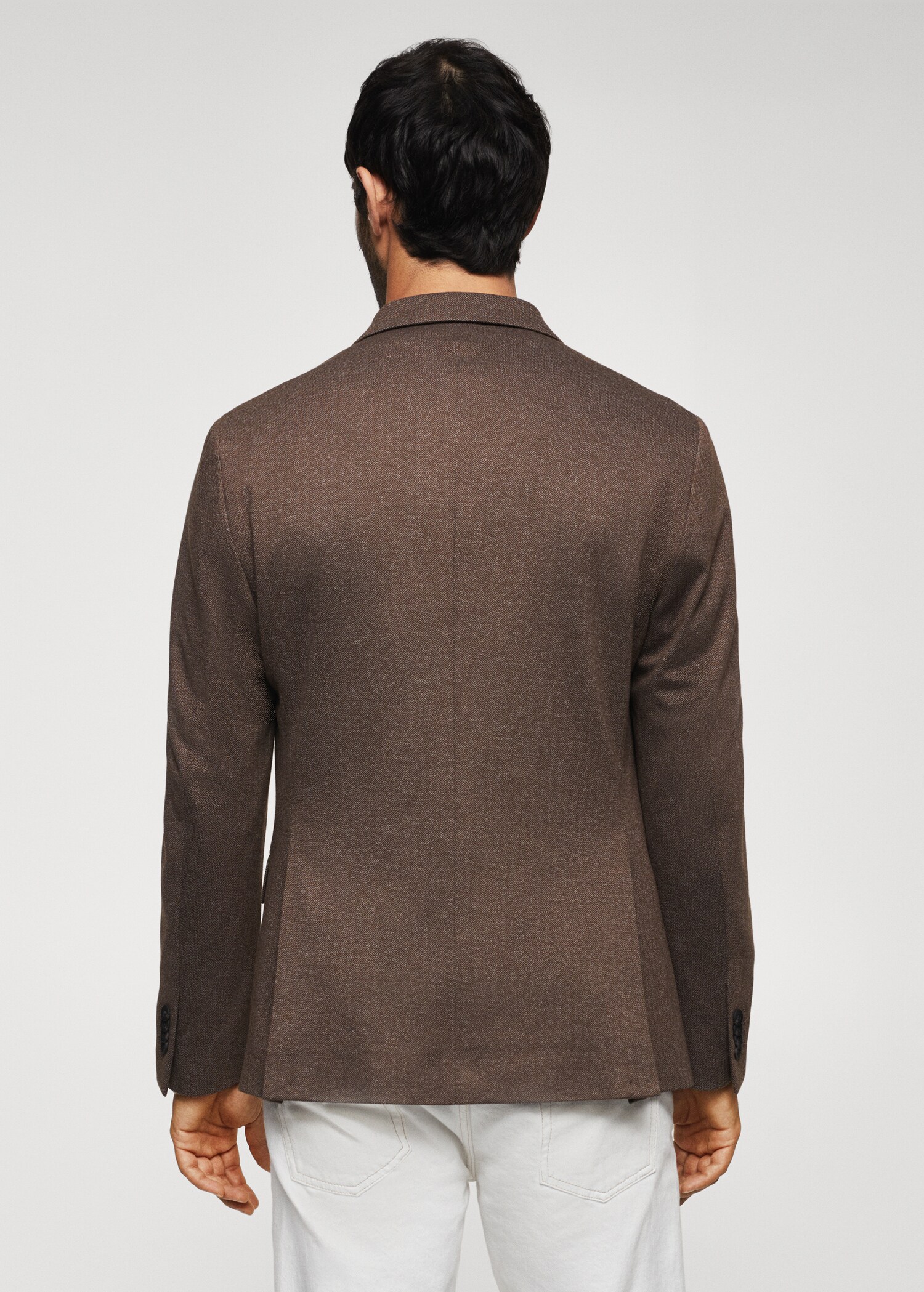 Herringbone slim-fit jacket - Reverse of the article