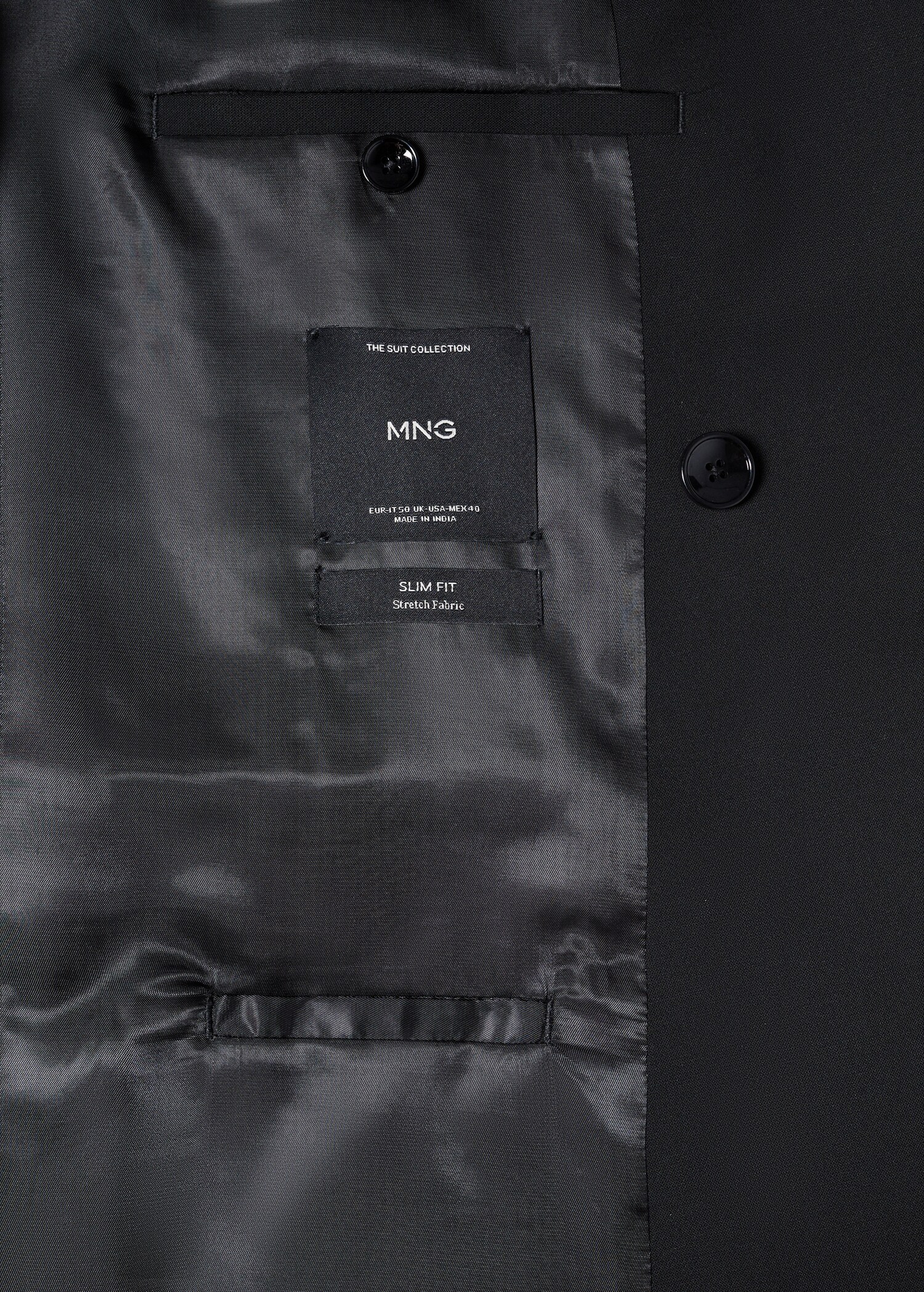 Slim fit double-breasted suit blazer - Details of the article 8