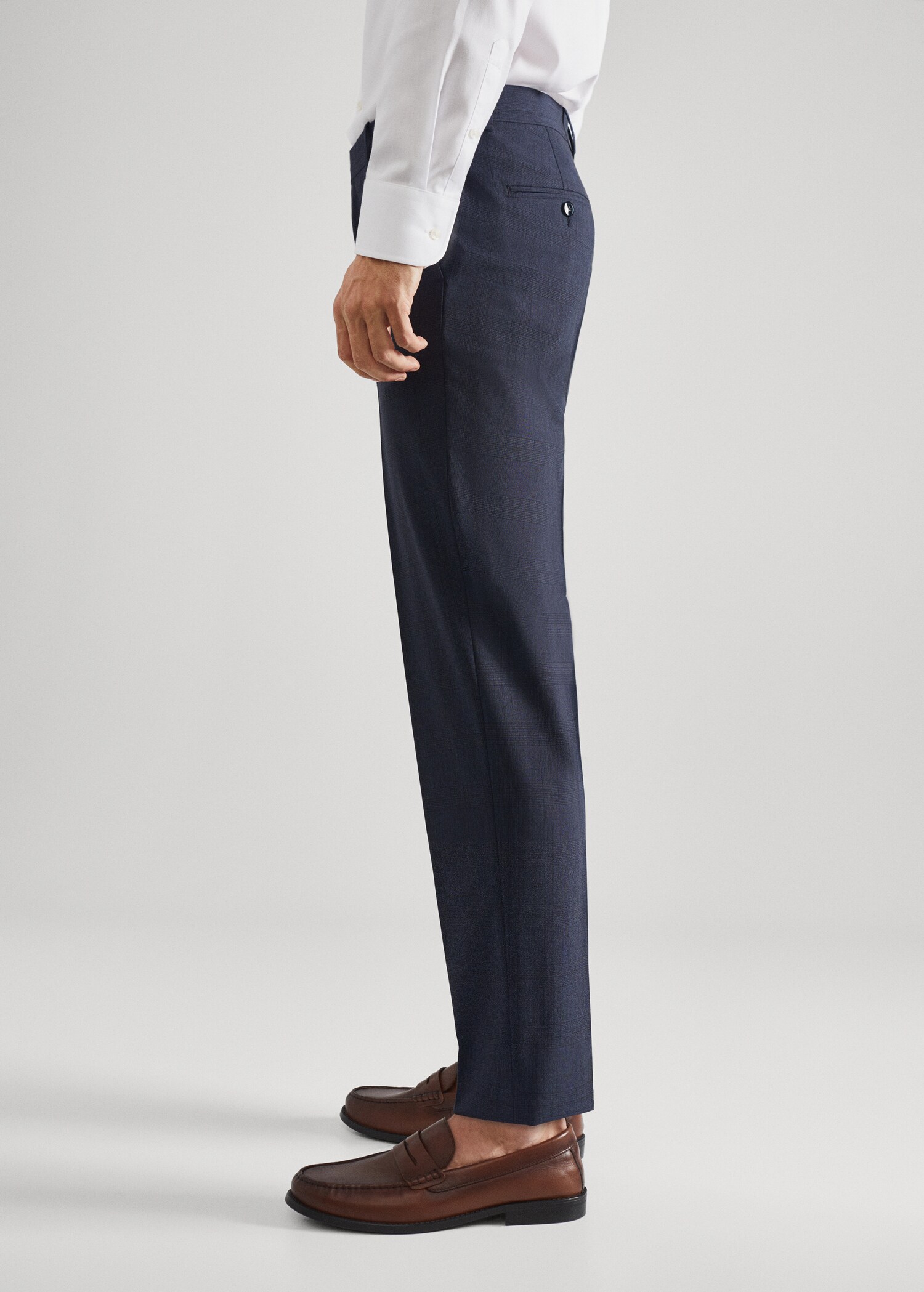 Slim fit wool suit trousers - Details of the article 4