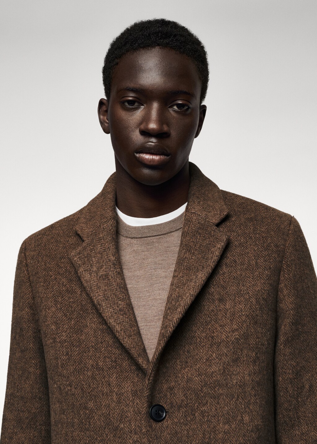 Mango herringbone coat outlet