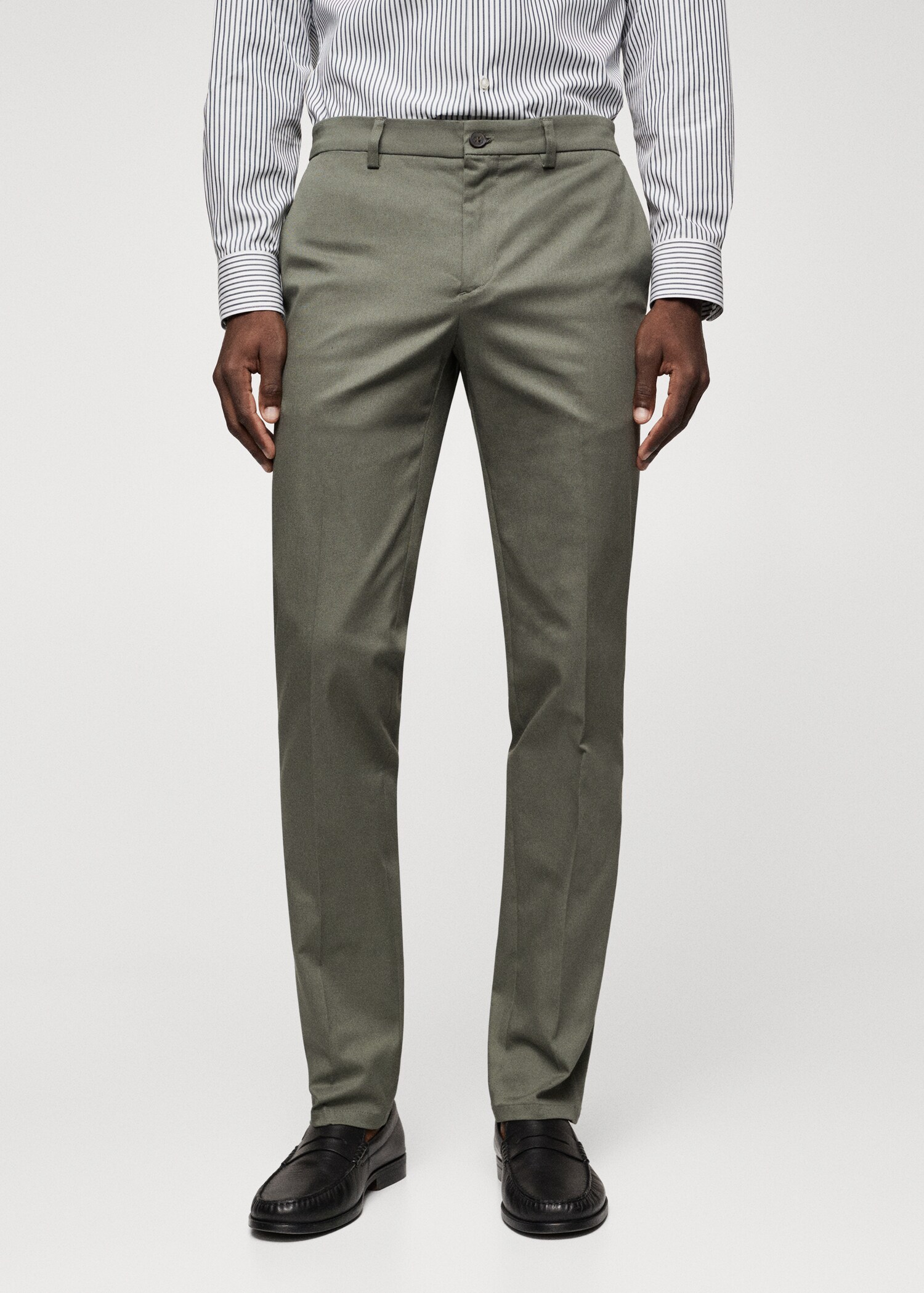 Slim fit chino trousers - Medium plane