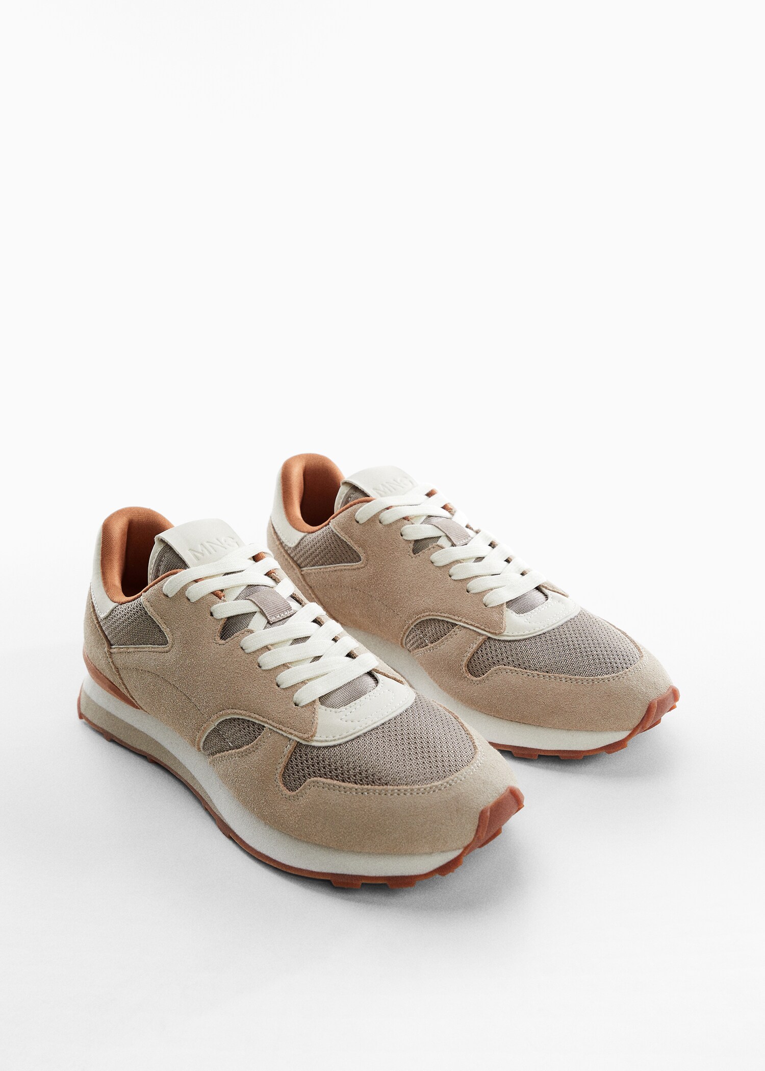 Combined leather sneakers - Medium plane