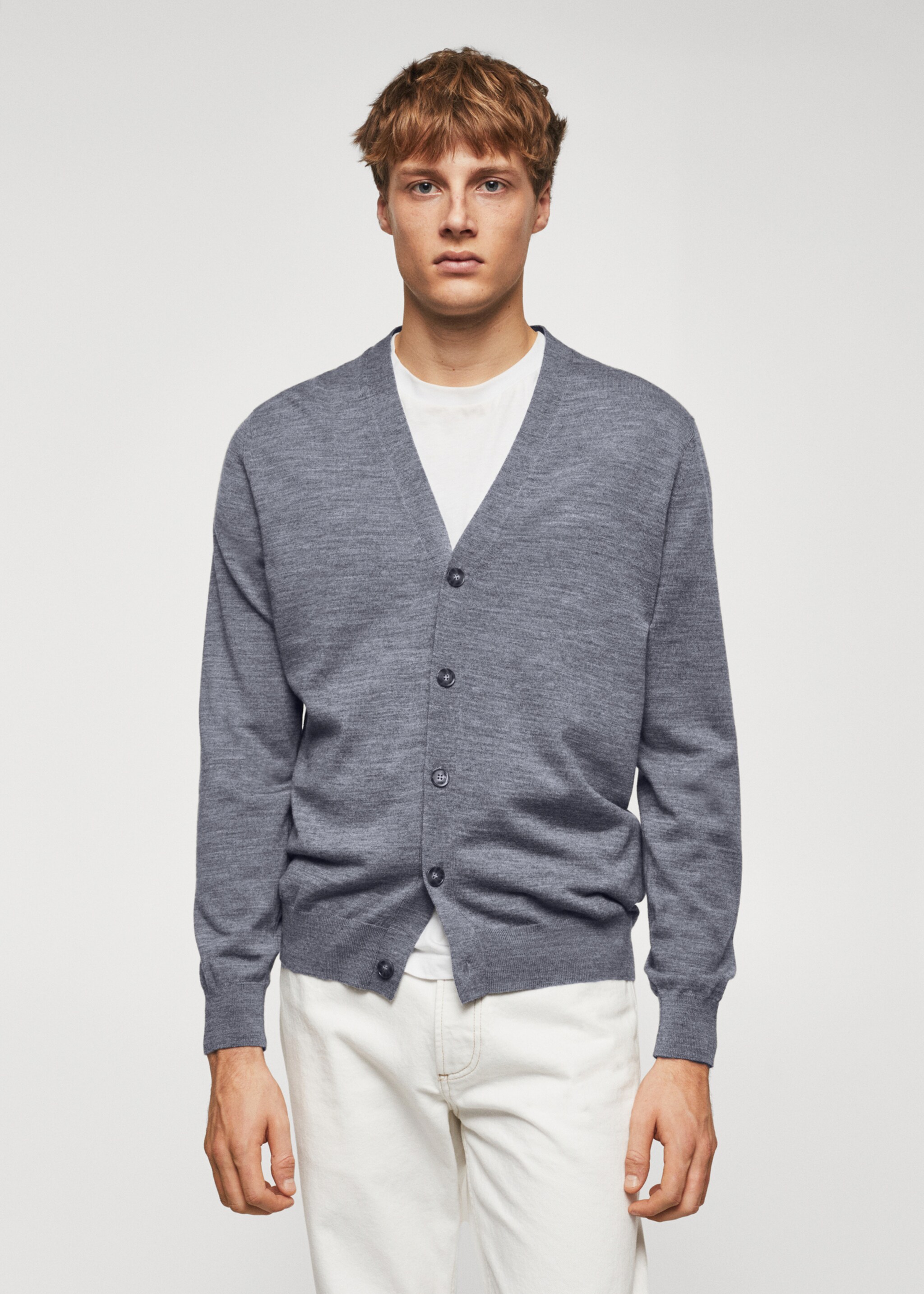 Merino wool washable sweater - Medium plane, Grey. Ref: 47040791-00.