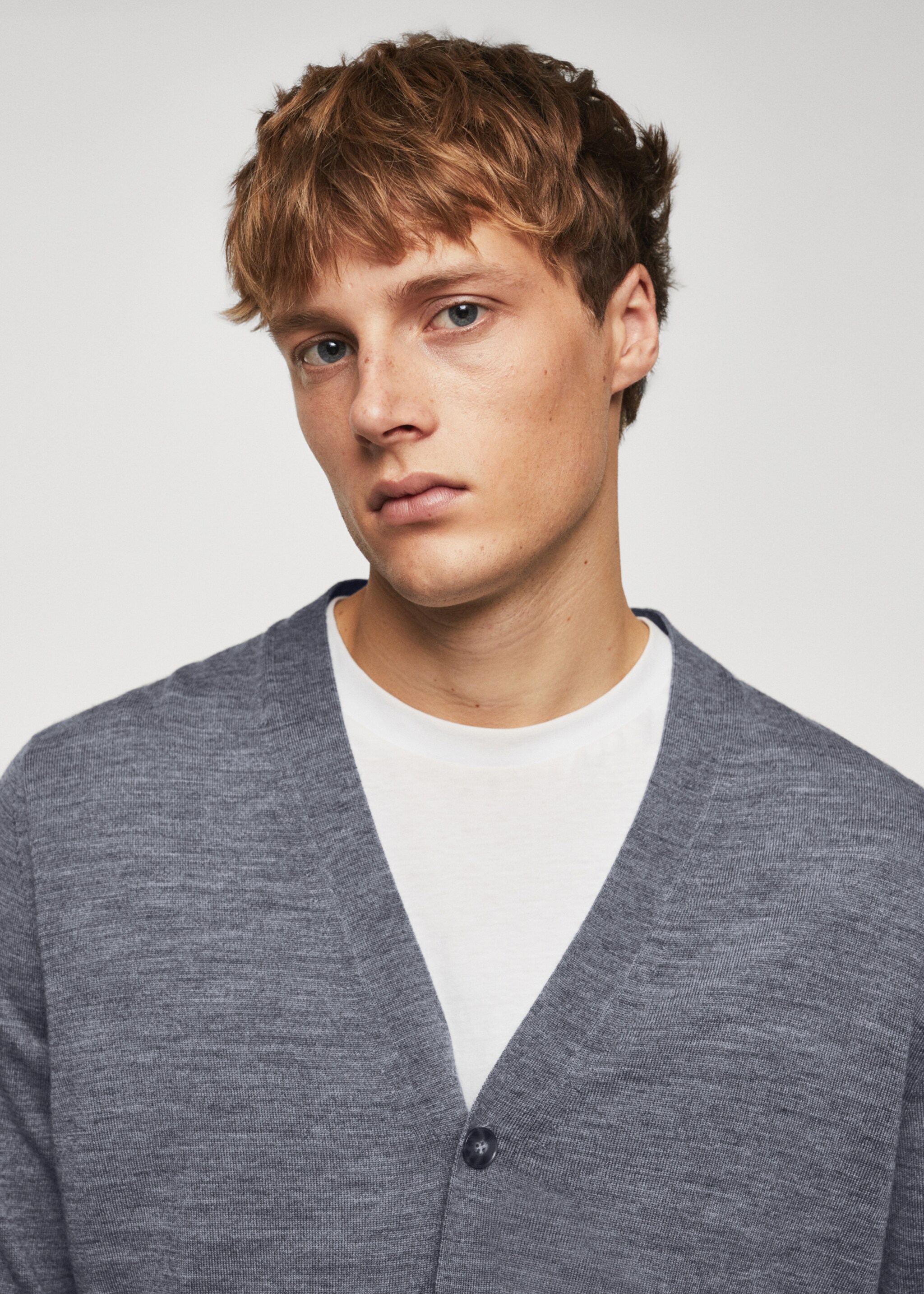 Merino wool washable sweater - Details of the article 1, Grey. Ref: 47040791-00.
