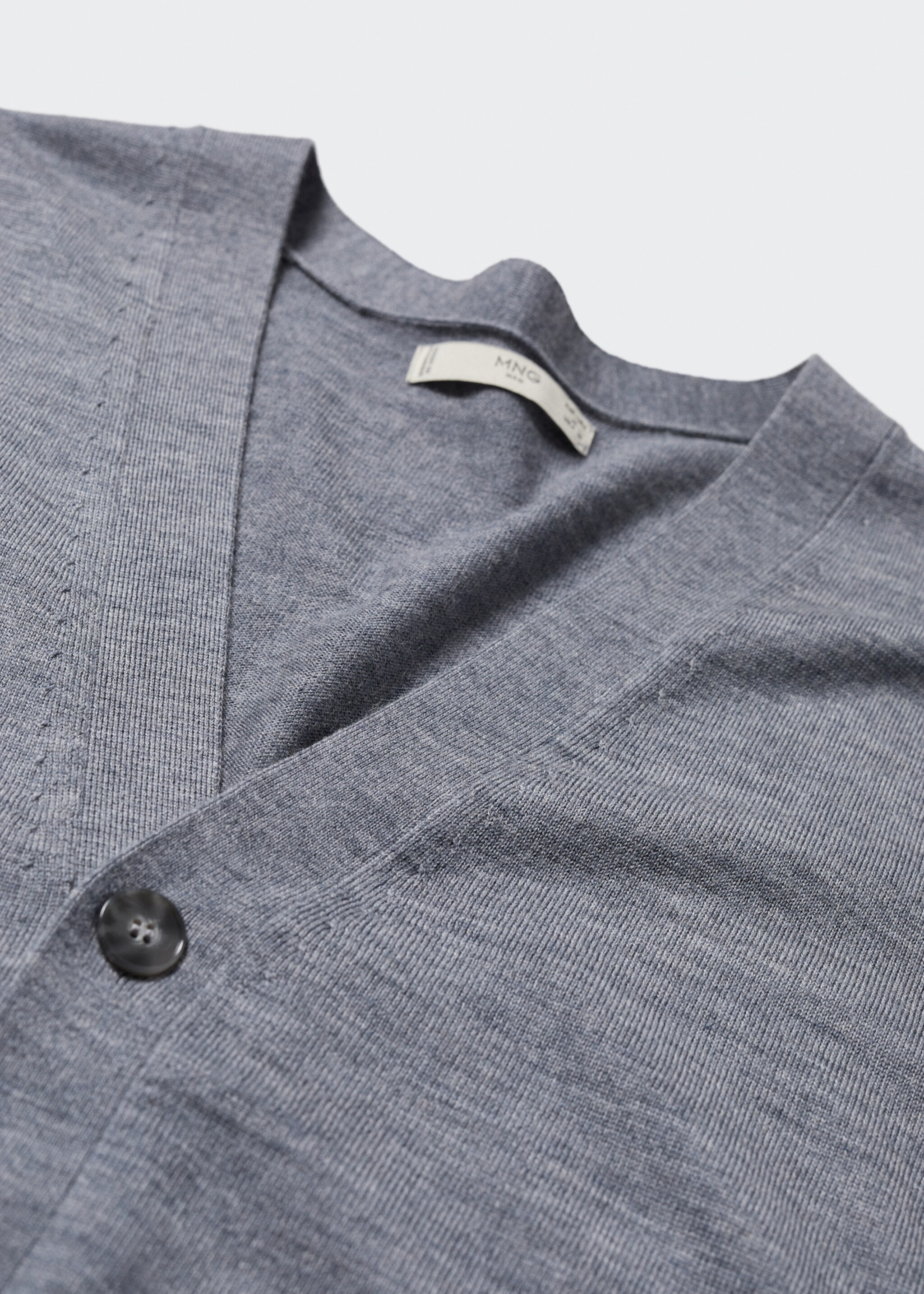 Merino wool washable sweater - Details of the article 8, Grey. Ref: 47040791-00.