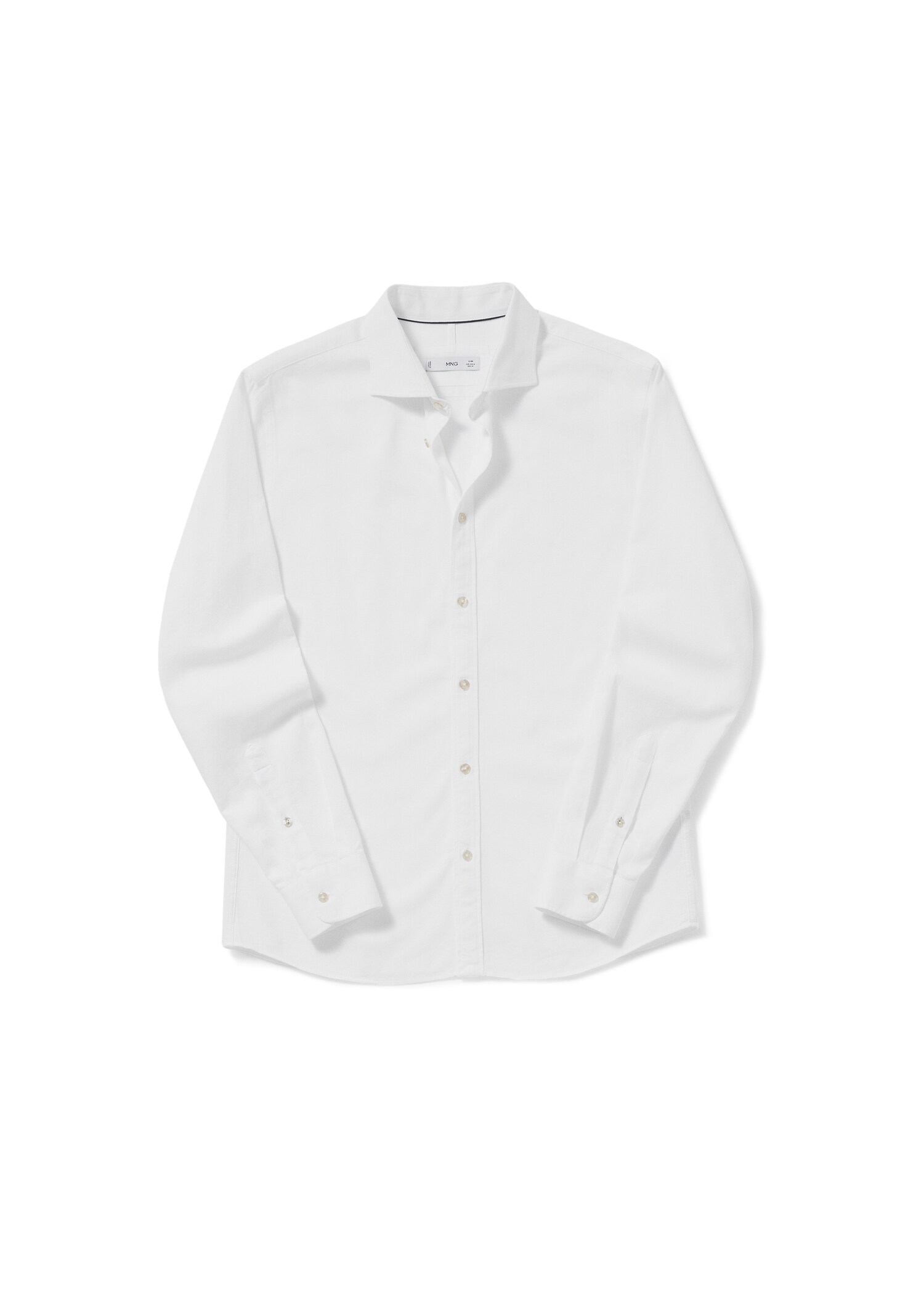 Slim-fit cotton structured shirt - Details of the article 9