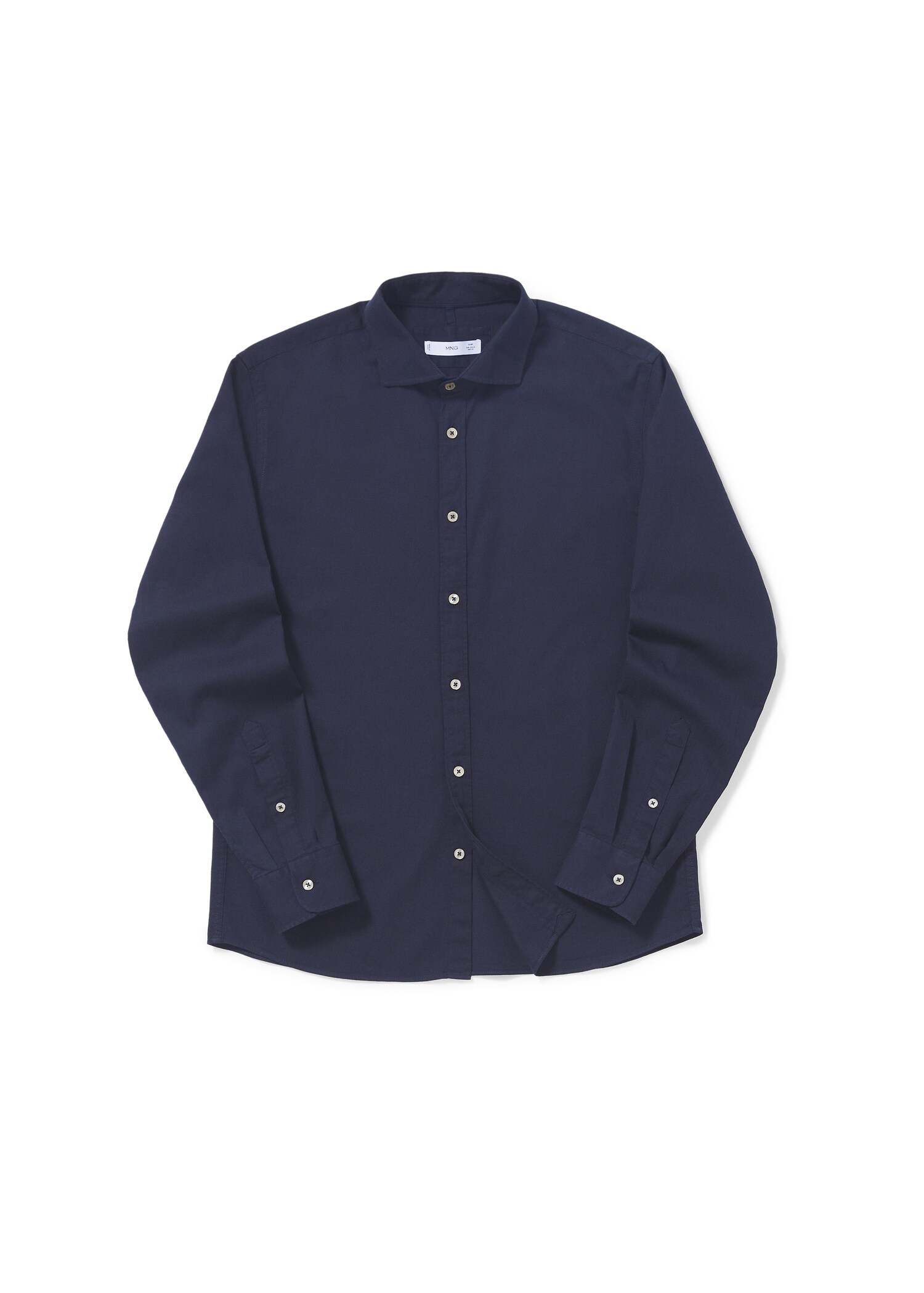 Slim-fit cotton structured shirt - Details of the article 9