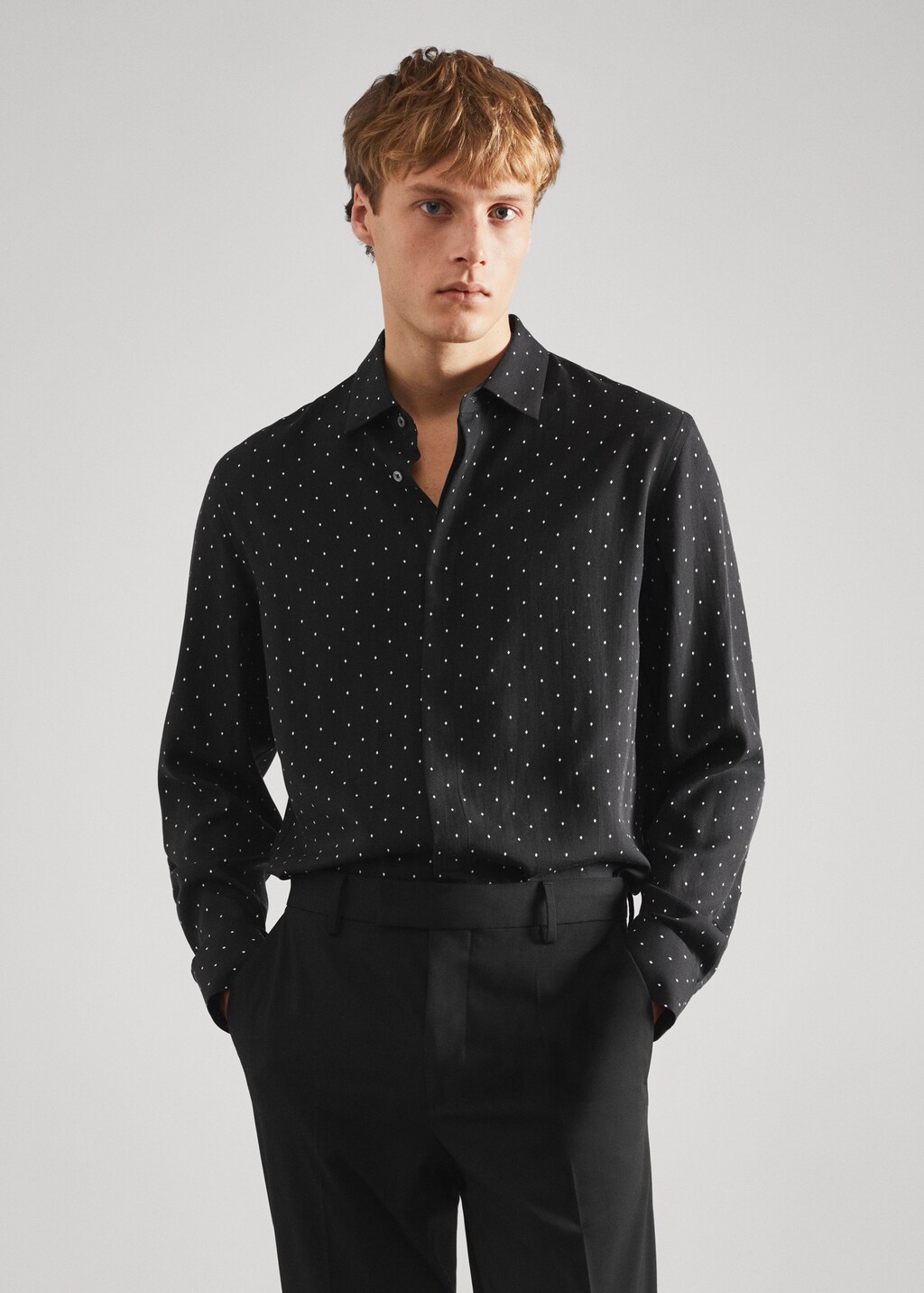 Printed dress shirt