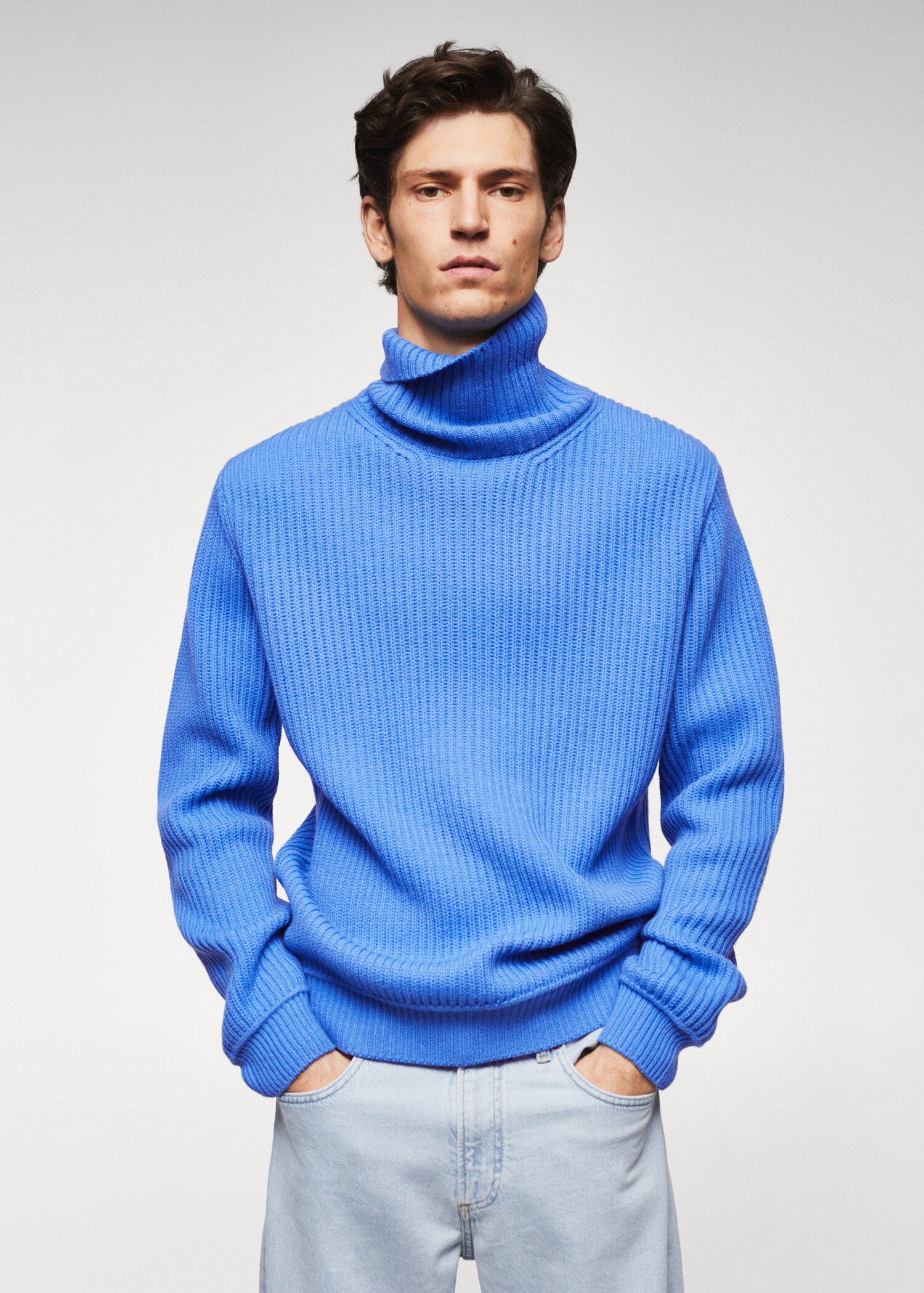 Turtleneck wool sweater - Medium plane