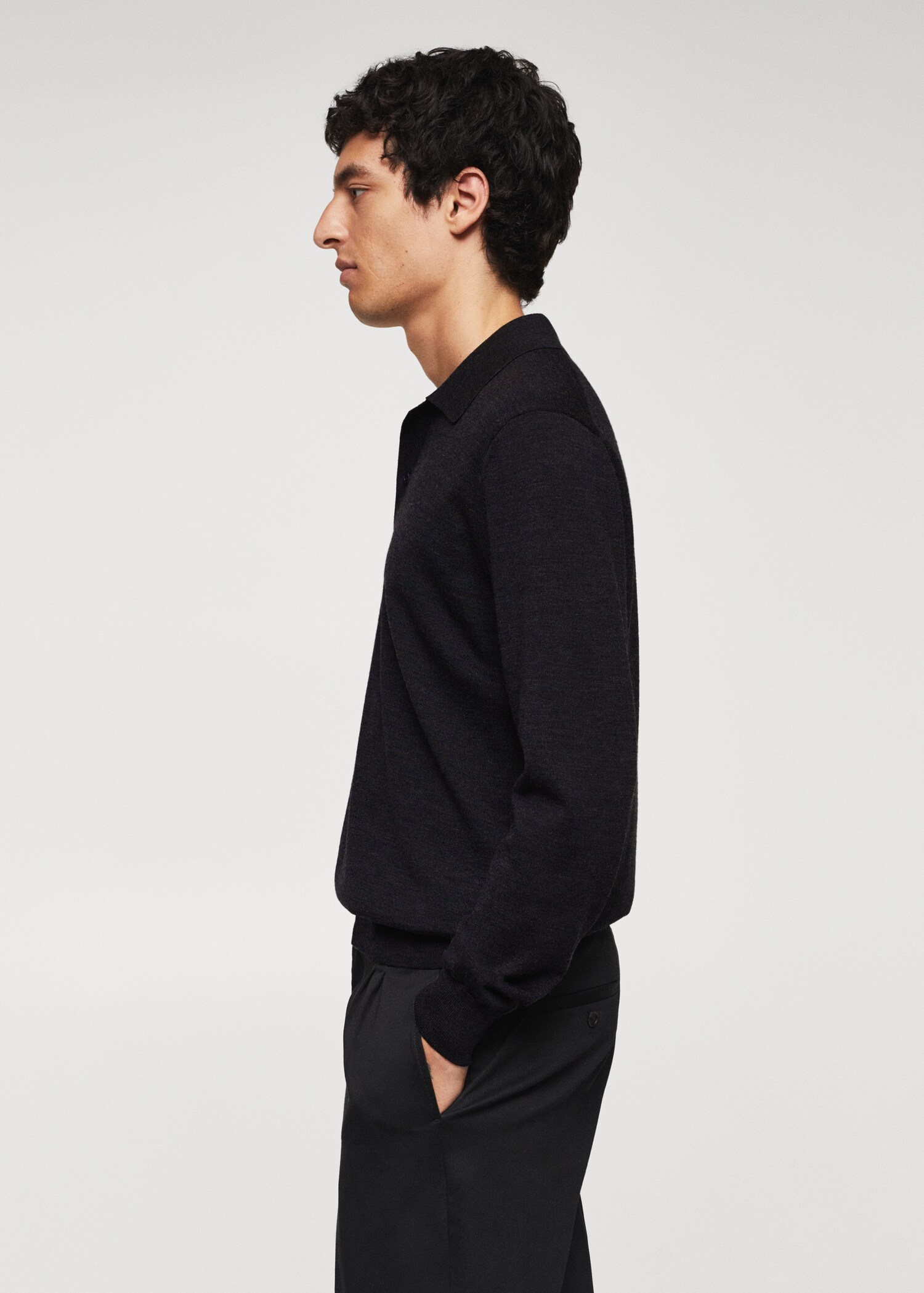 100% wool polo - Details of the article 6