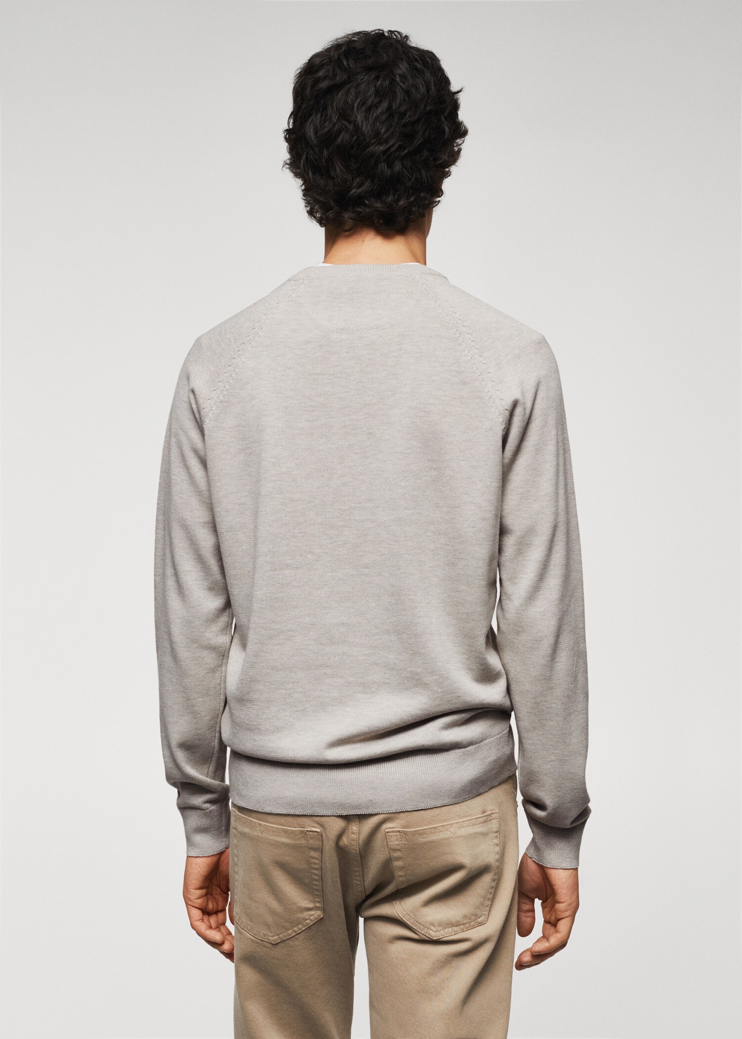 Fine-knit cotton sweater - Reverse of the article