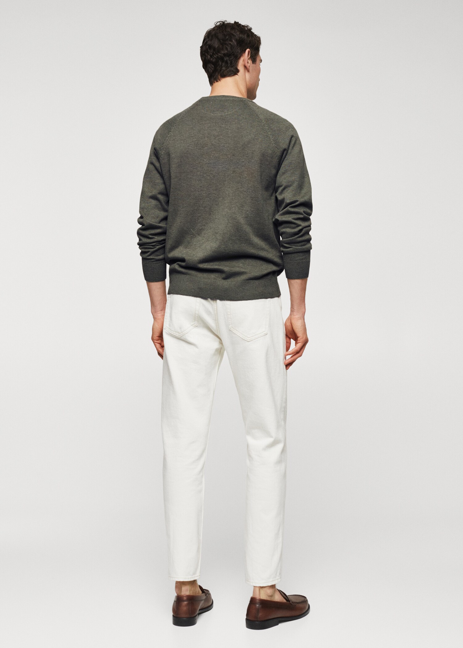 Fine-knit cotton sweater - Reverse of the article