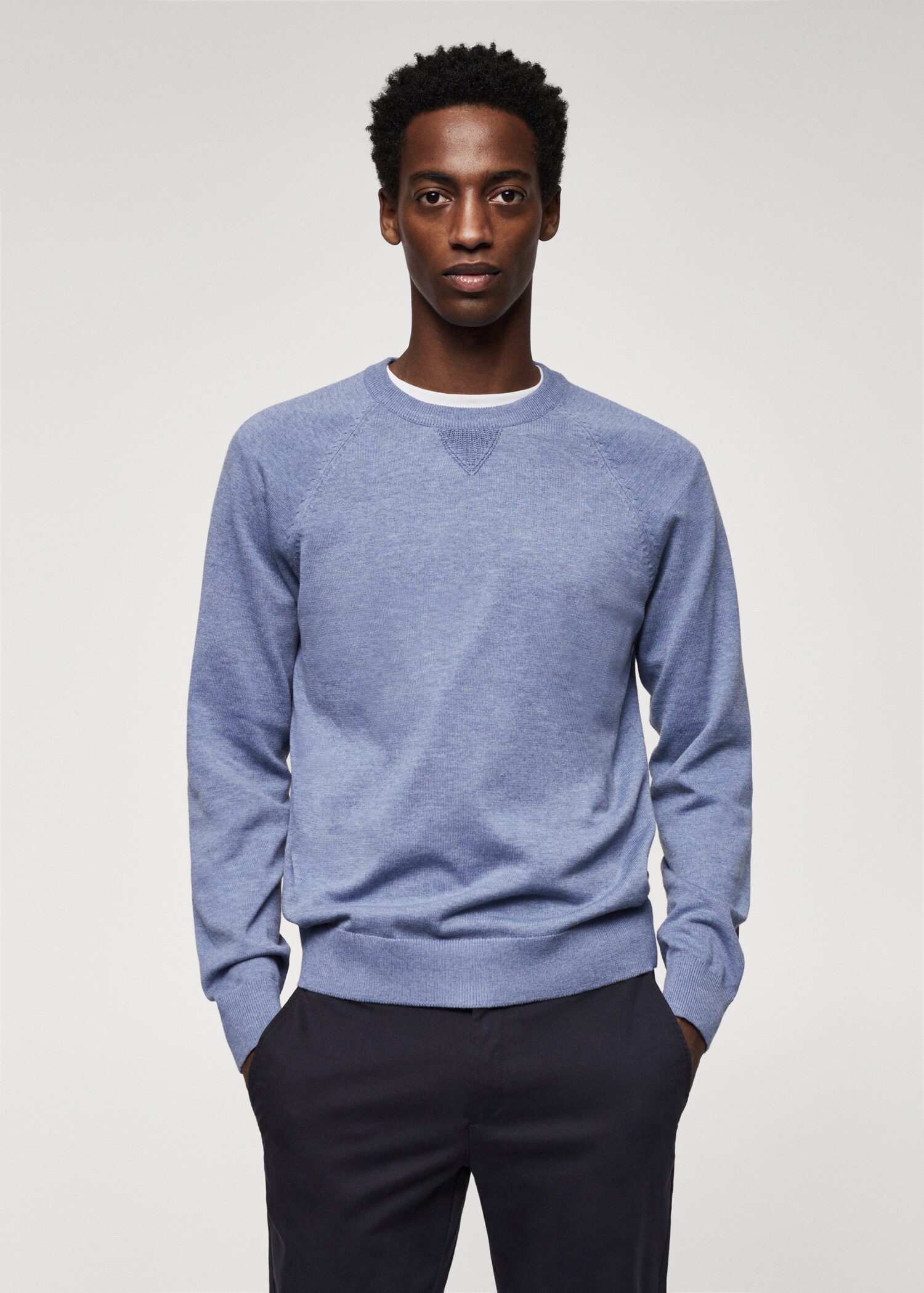 Fine-knit cotton sweater - Medium plane
