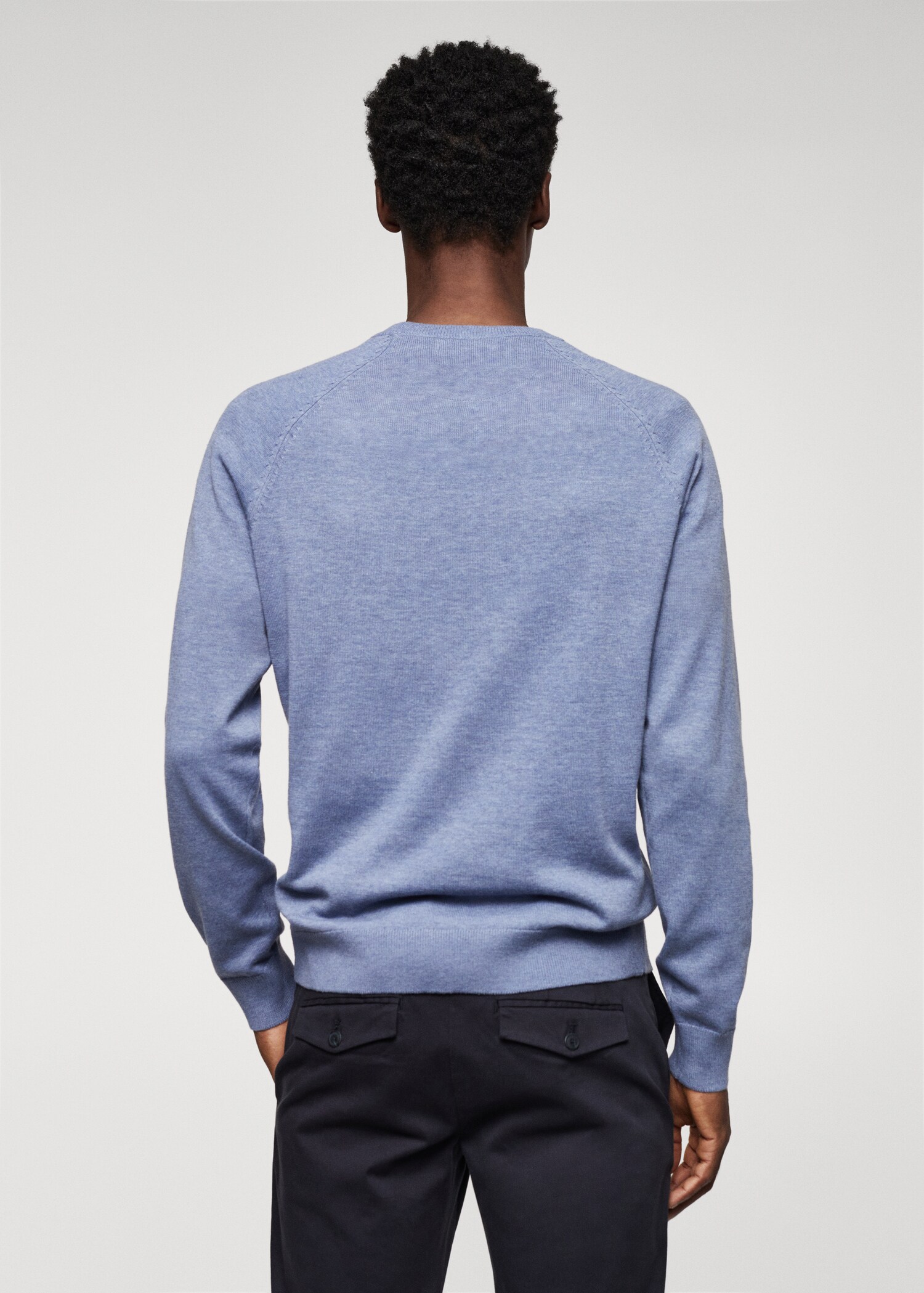 Fine-knit cotton sweater - Reverse of the article