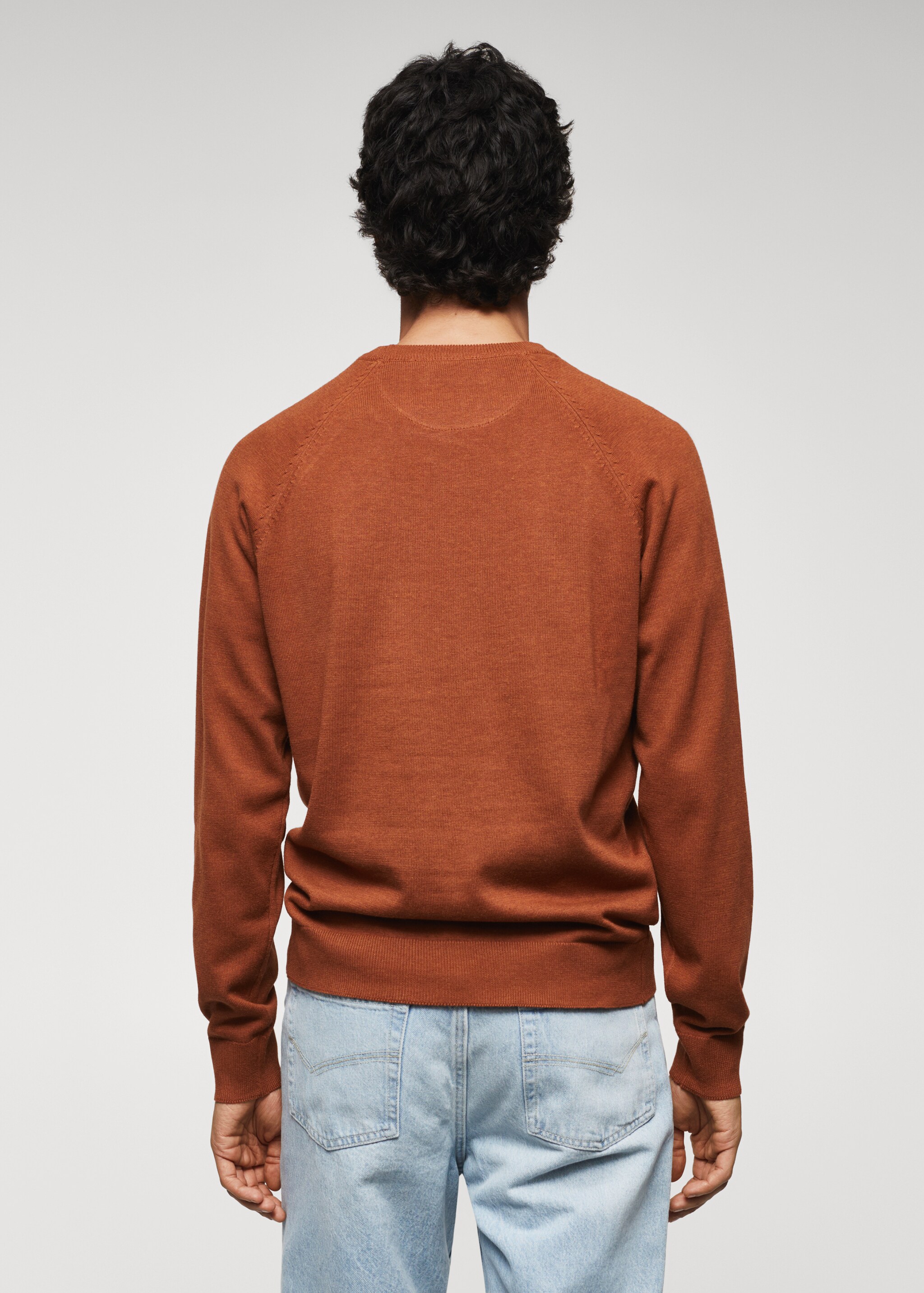Fine-knit cotton sweater - Reverse of the article