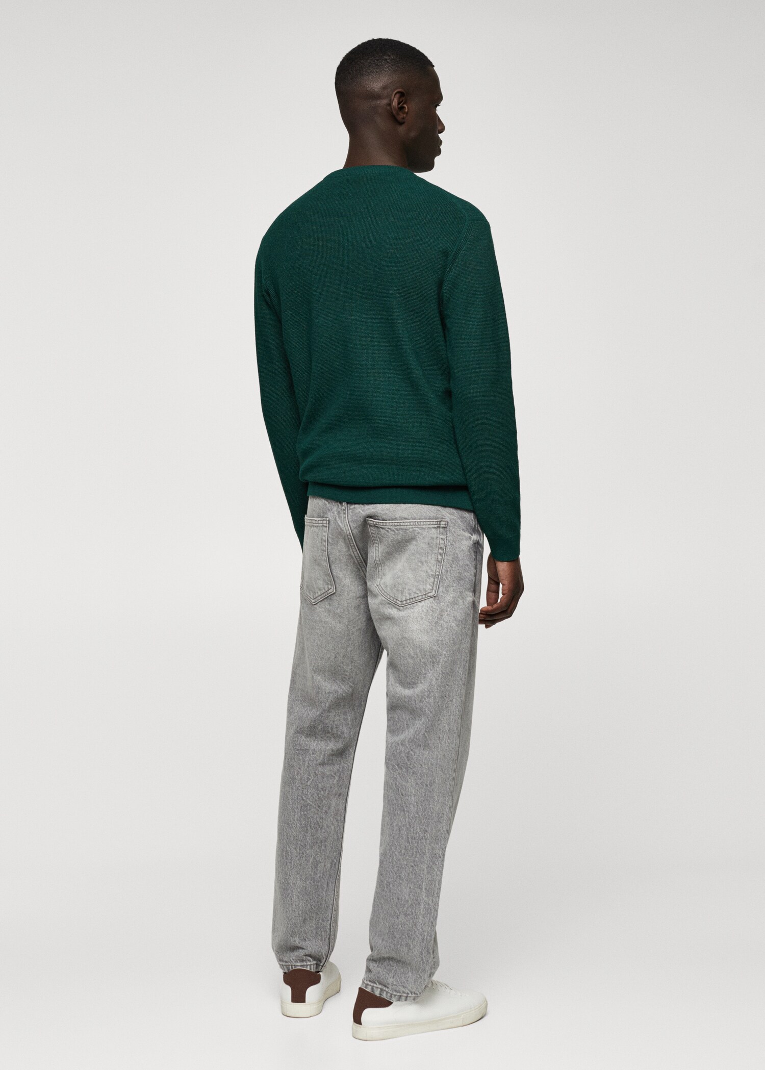 Structured cotton sweater - Reverse of the article
