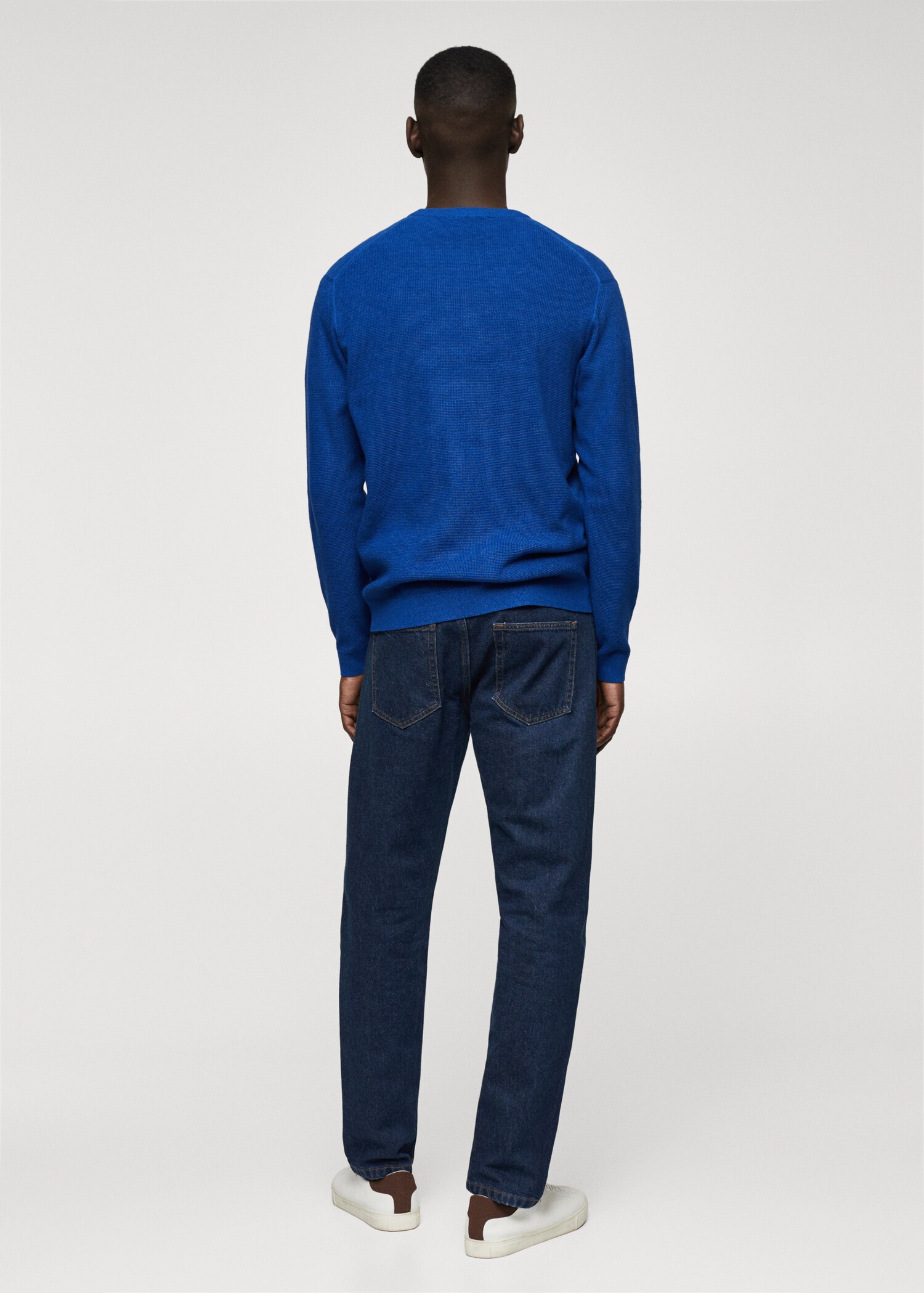 Structured cotton sweater - Reverse of the article