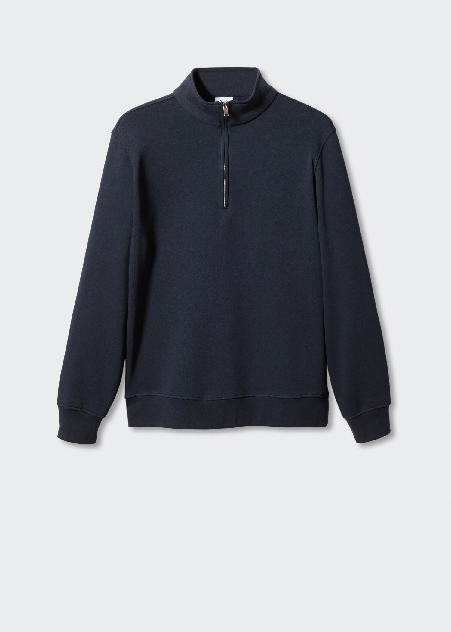 Sweat-shirt coton col zippé - Article sans modèle