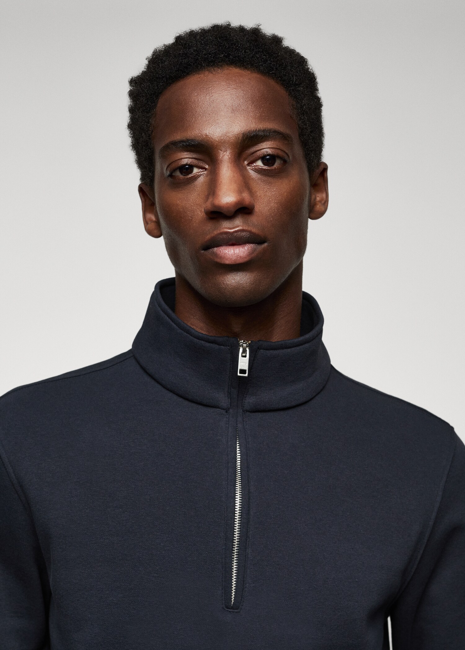 Sweat-shirt coton col zippé - Détail de l'article 1