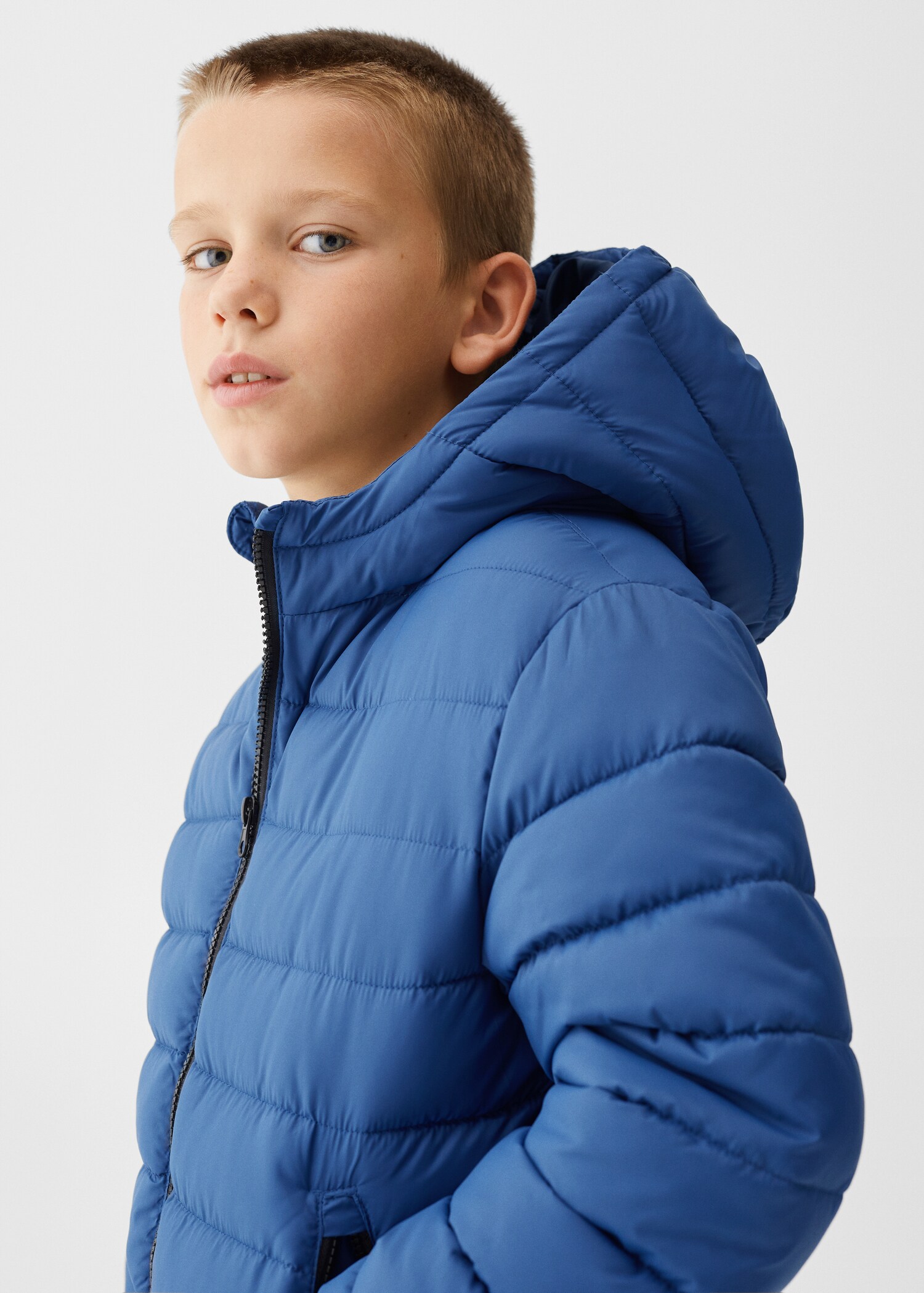 Hood quilted coat - Details of the article 1