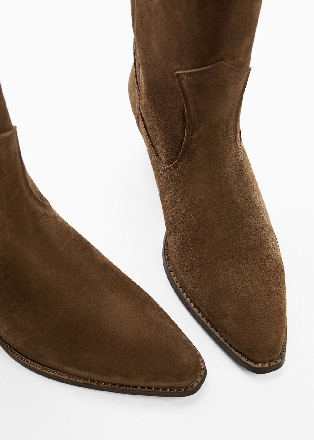 Bottines cuir cowboy mango outlet