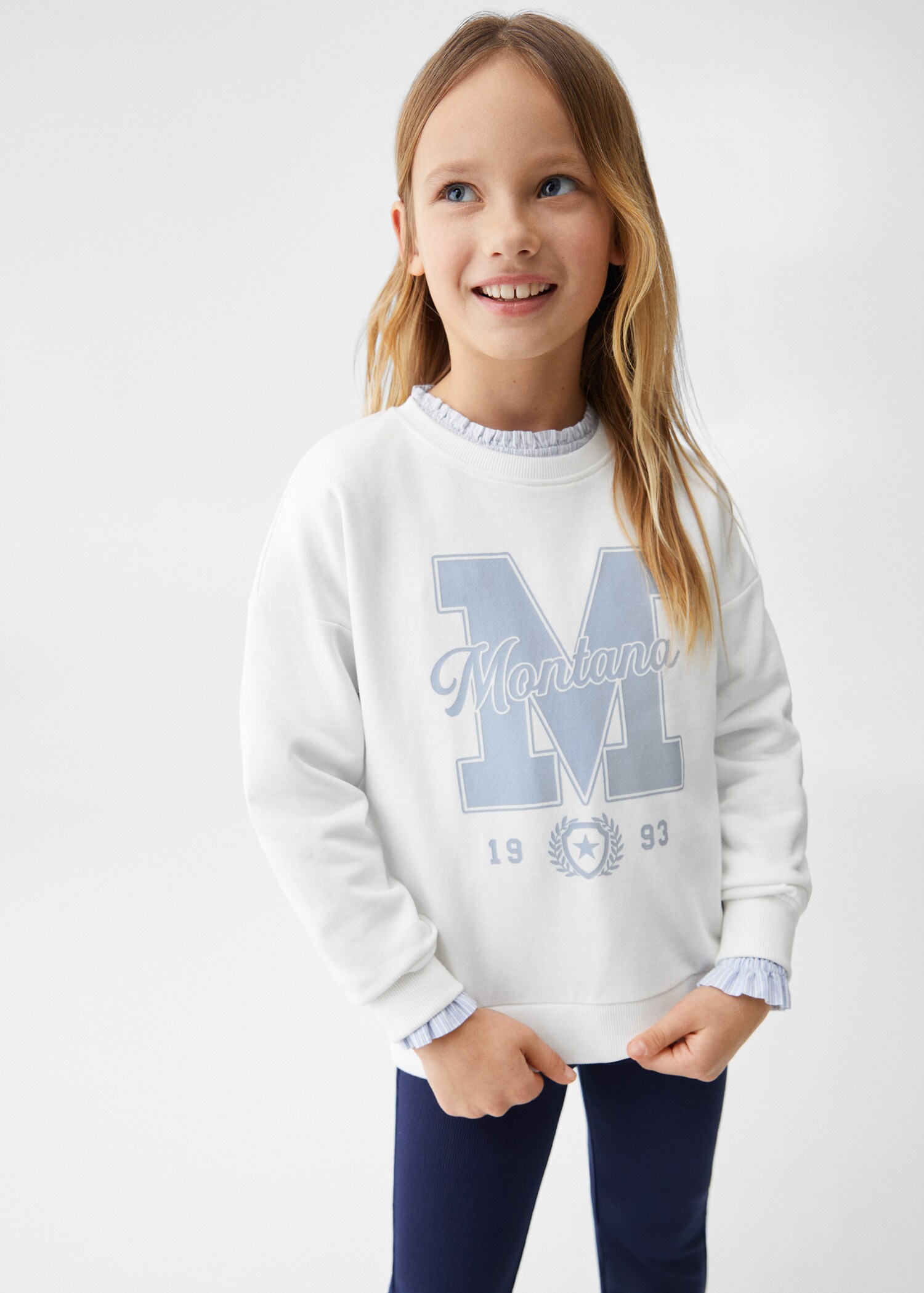 Sweat-shirt coton imprimé - Plan moyen