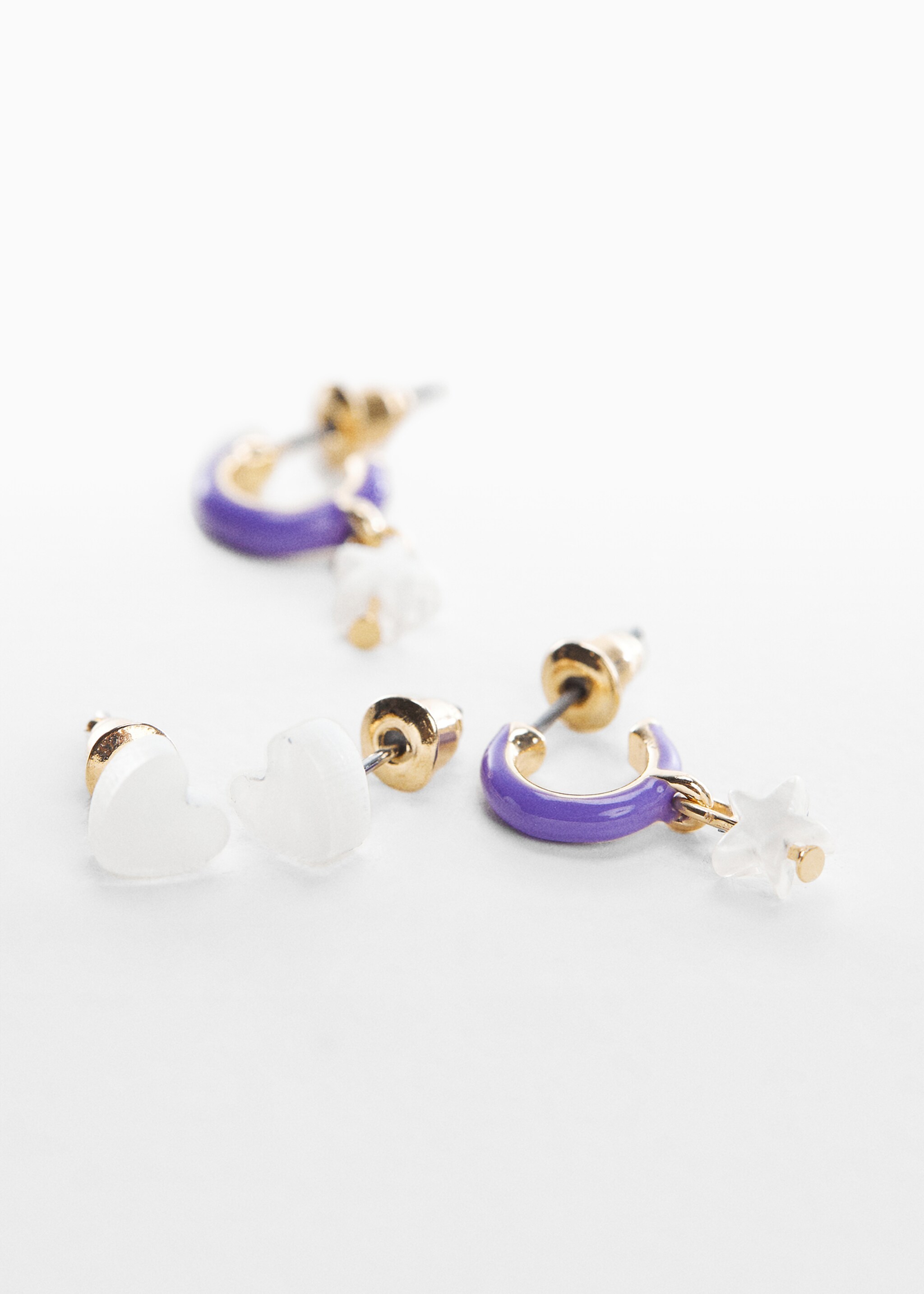 Pack earrings - Medium plane, Lilac. Ref: 47041285-00.