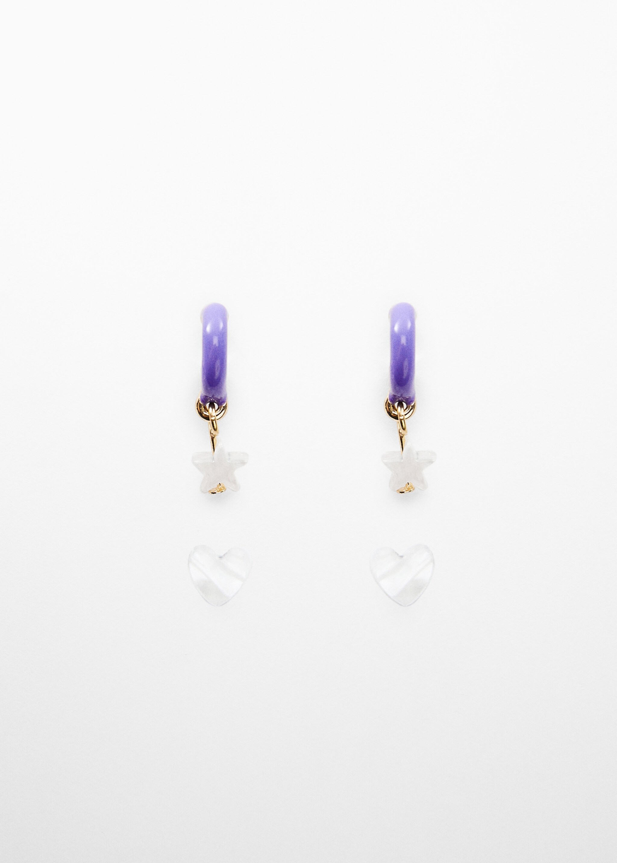 Pack earrings - Article without model, Lilac. Ref: 47041285-00.